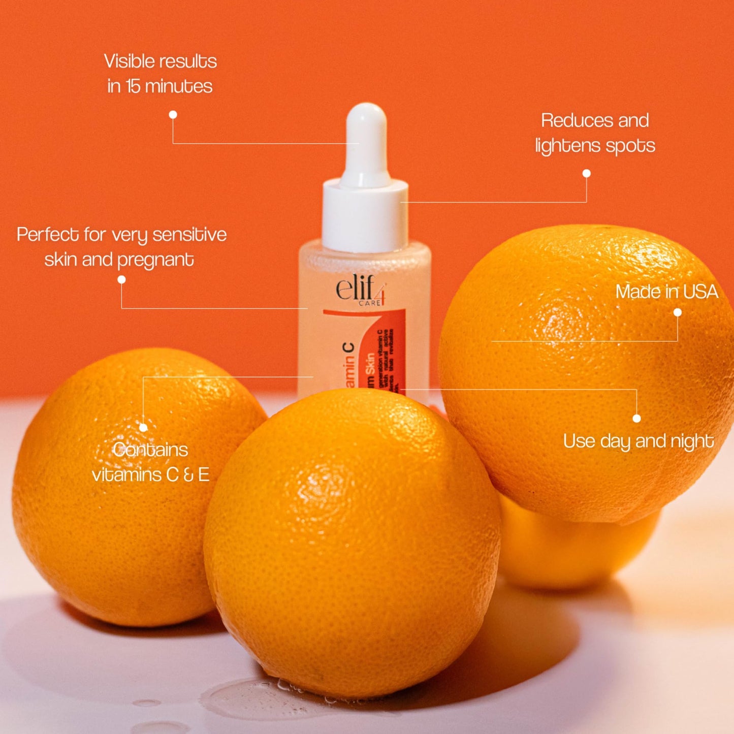 Elif4 care Vitamin C (THD) Serum - Brightening & Antioxidant Face Serum - Vitamin C + Vitamin A&E Evens Skin Tone, Radiance Booster - 30 ml - Vegan Beauty & Personal Care ELIF4 CARE