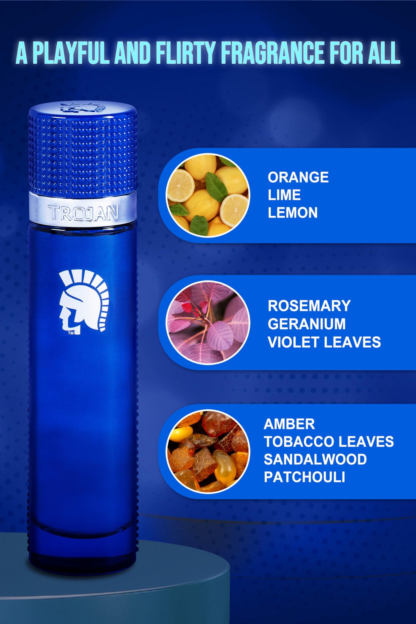 Trojan Fragrances - Fragrance for All, Premium Eau De Toilette Spray, Luxurious Cologne with Citrus Fragrance, 3.4 fl oz Beauty & Personal Care TROJAN