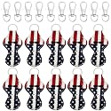 allydrew 10 Pack Chapstick Holder Keychain, Keyring for Lip Balm Lip Gloss Lipstick with 10 Pieces Metal Keyring Clasps, Patriotic Flag Beauty & Personal Care allydrew
