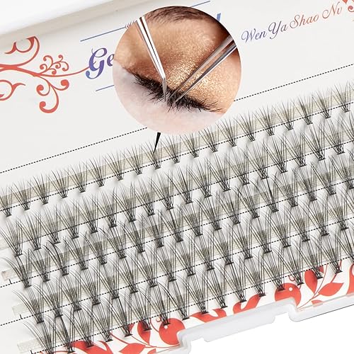 PAFUWEI 100 Pieces Individual Lashes False Eye Lashes Extension, 20 Roots Eyelash Extensions, Cluster Lashes Pack for DIY Eyelash Extension Thickness Beauty & Personal Care PAFUWEI