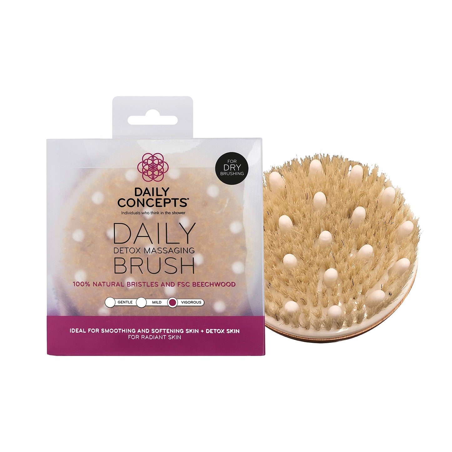 DAILY CONCEPTS Daily Detox Massage Brush, Vigorous, 1 Count Beauty and Personal Care DAILY CONCEPTS