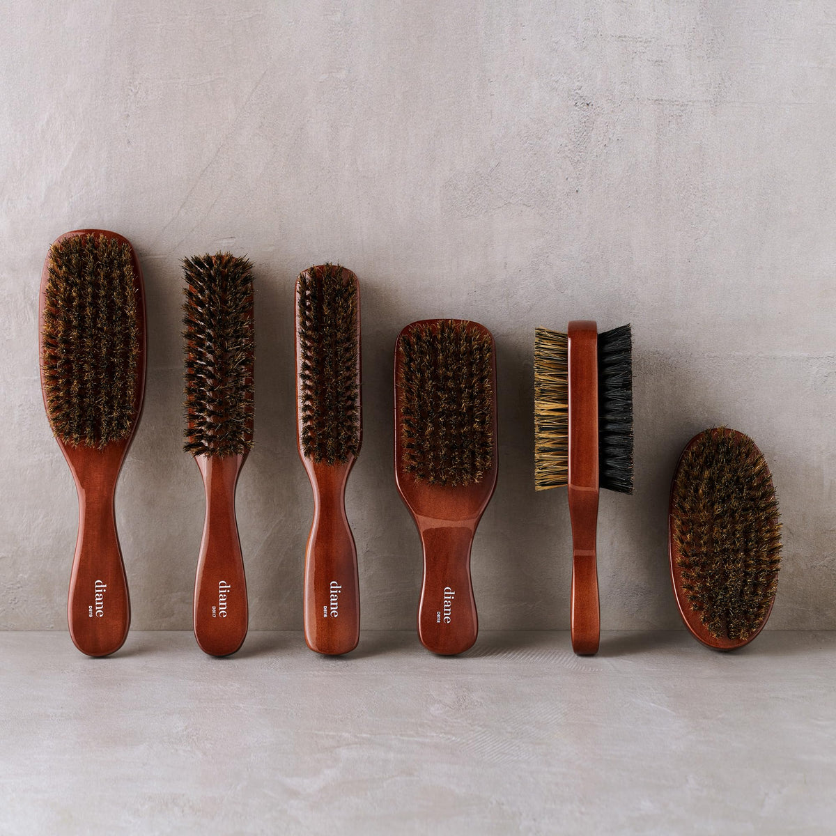 Diane Premium 100% Boar Wave Brush for Men and Barbers, Mens Hair Brush- Medium Bristles for Thick Coarse Hair - Use for Detangling, Smoothing, Wave Beauty & Personal Care Diane
