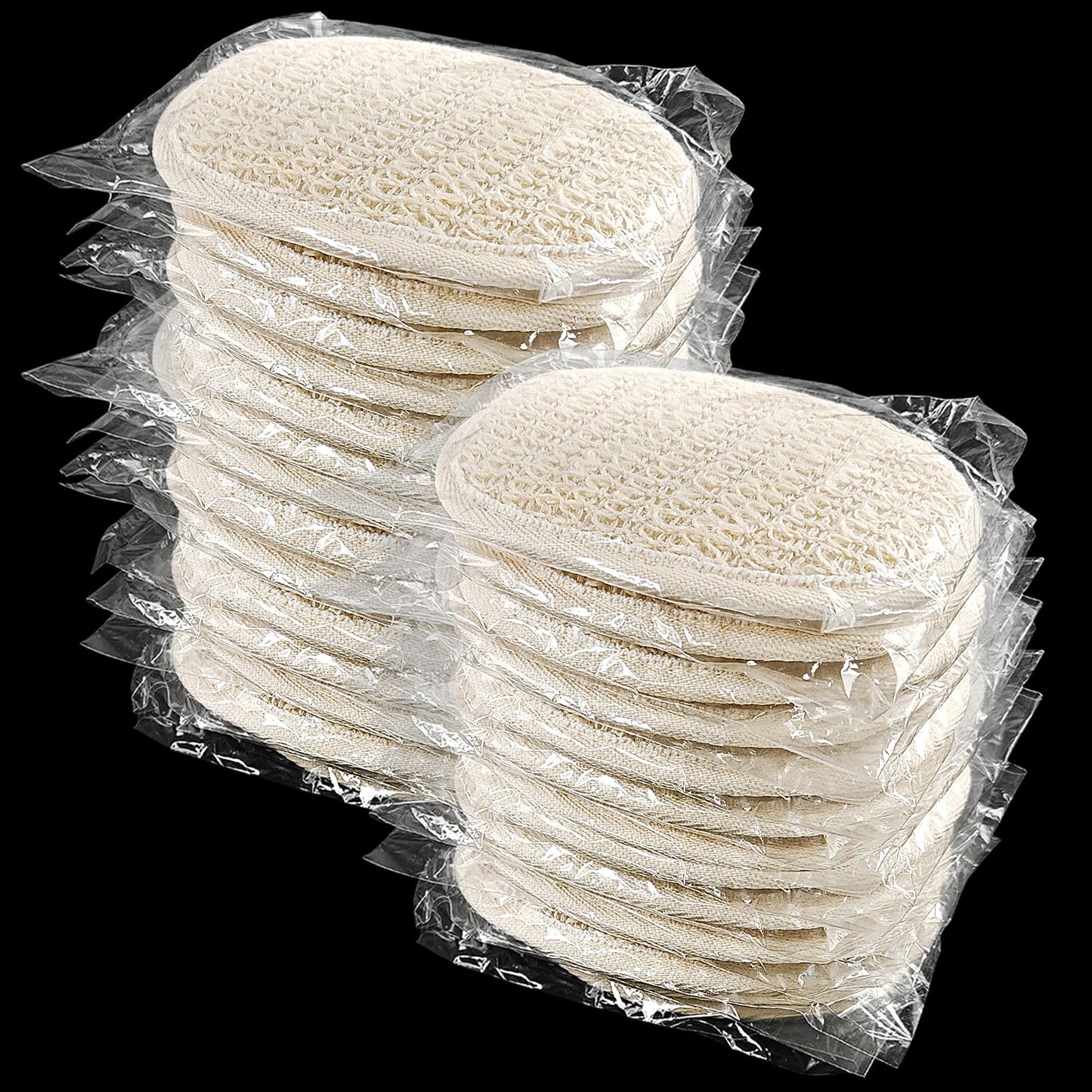 (20 Pack) Kheoxusa Loofah Individually Wrapped,Individually Wrapped Loofahs,Individually Wrapped Exfoliating Body Scrubbers,Natural Loofah Luffa Pad Beauty and Personal Care Kheoxusa