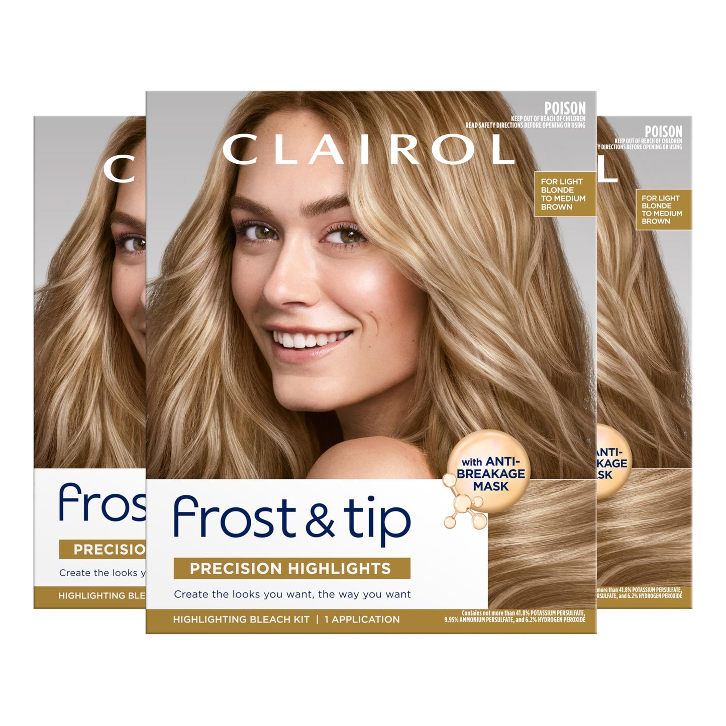 Clairol Nice'n Easy Frost & Tip Original Hair Dye, Light Blonde to Medium Brown Hair Color, Pack of 3 Beauty and Personal Care Clairol Default Title