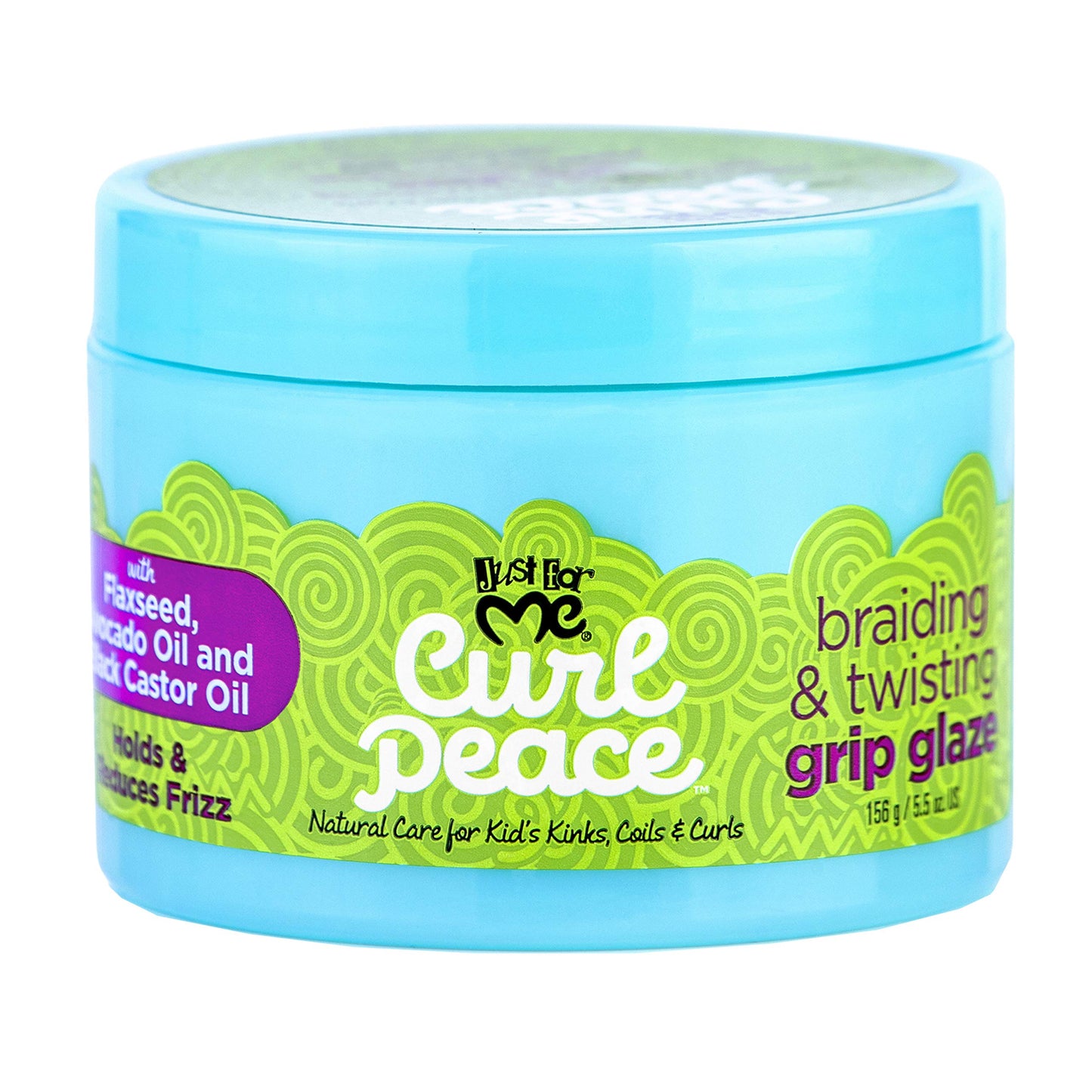 Just For Me Curl Peace Braiding & Twisting Grip Glaze - Holds & Reduces Frizz, Contains Flaxseed, Avocado Oil & Black Castor Oil, Nourishes Beauty & Personal Care Just For Me