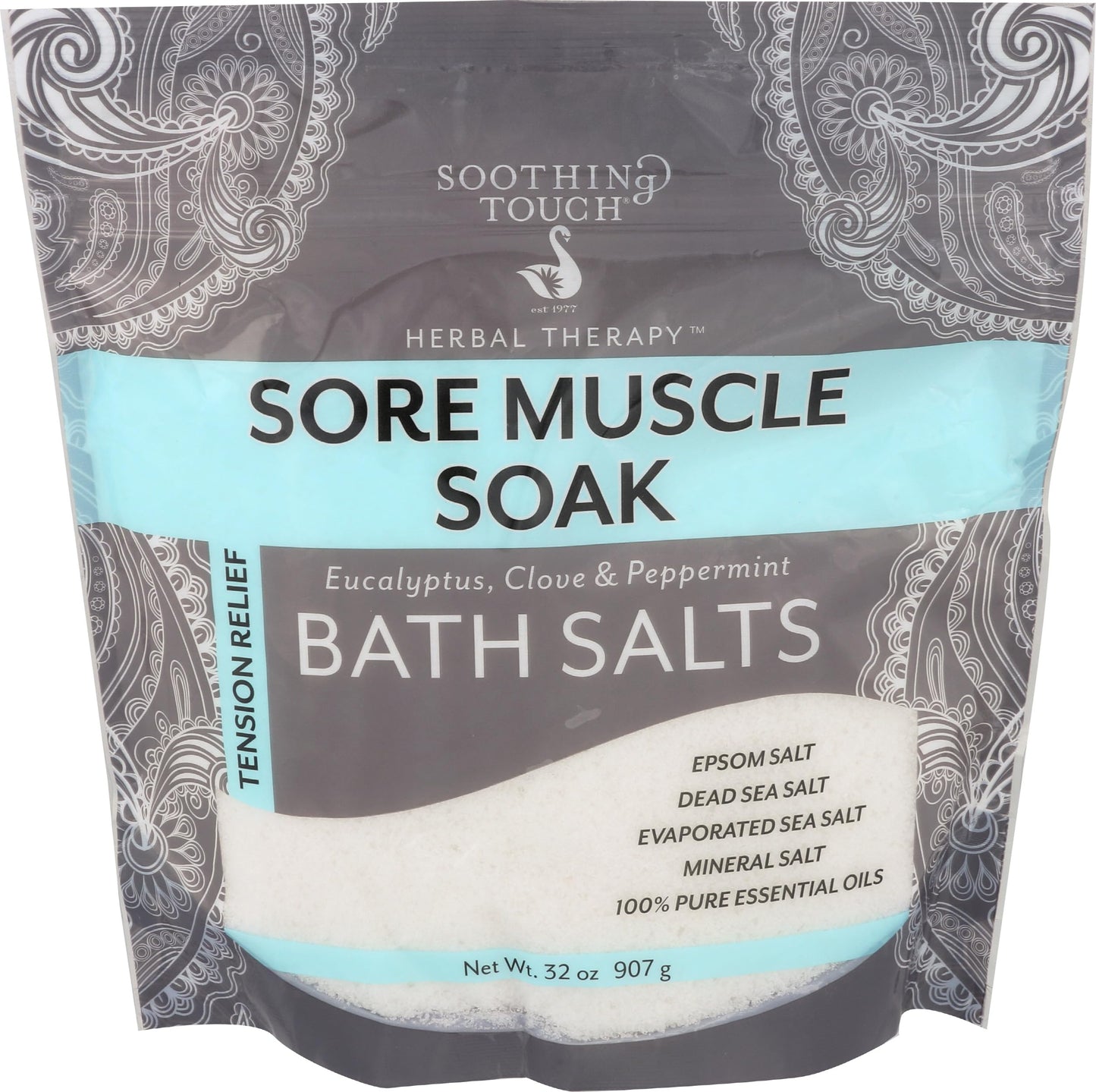 Soothing Touch Tension Relief Sore Muscle Soak Bath Salts Eucalyptus Clove & Peppermint, 32 Oz Beauty and Personal Care Soothing Touch