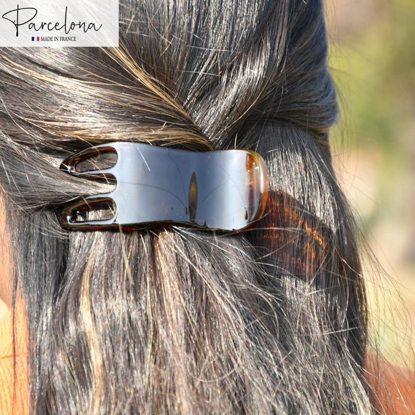 Parcelona French Simply Bear Paw Medium 3” Celluloid Non Slip Side Slide In Jaw Yoga for Fine Hair Fashion Durable Styling Women Hair Accessories Claw Beauty & Personal Care Parcelona