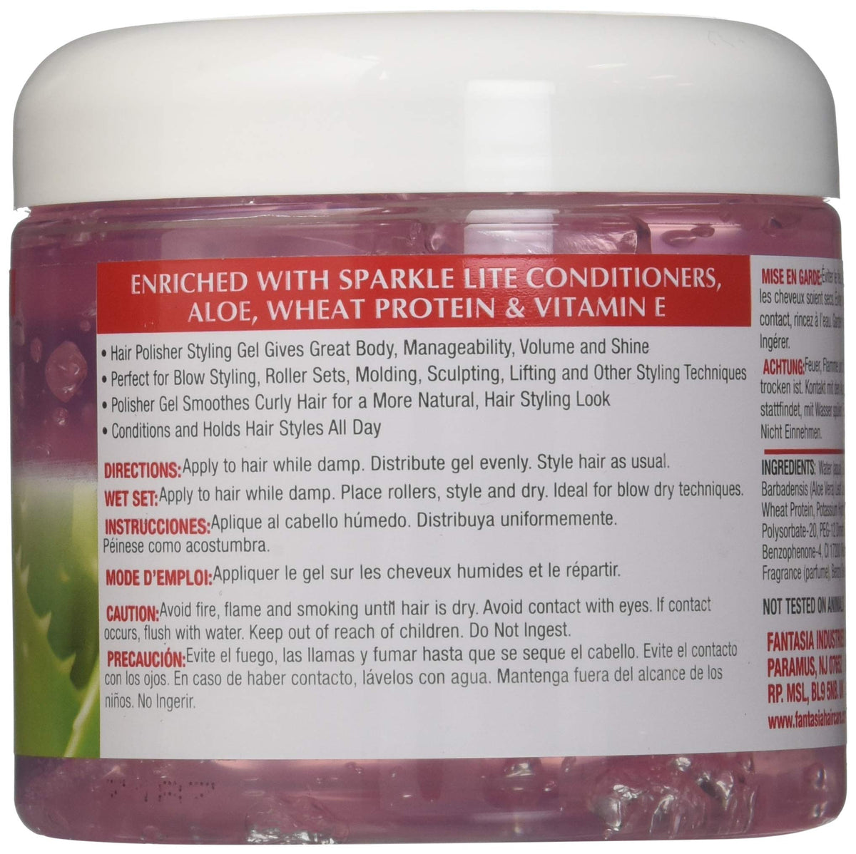 Fantasia Polisher Gel with Sparkles 16 oz. (Hard to Hold) (Pack of 8) Beauty & Personal Care Fantasia
