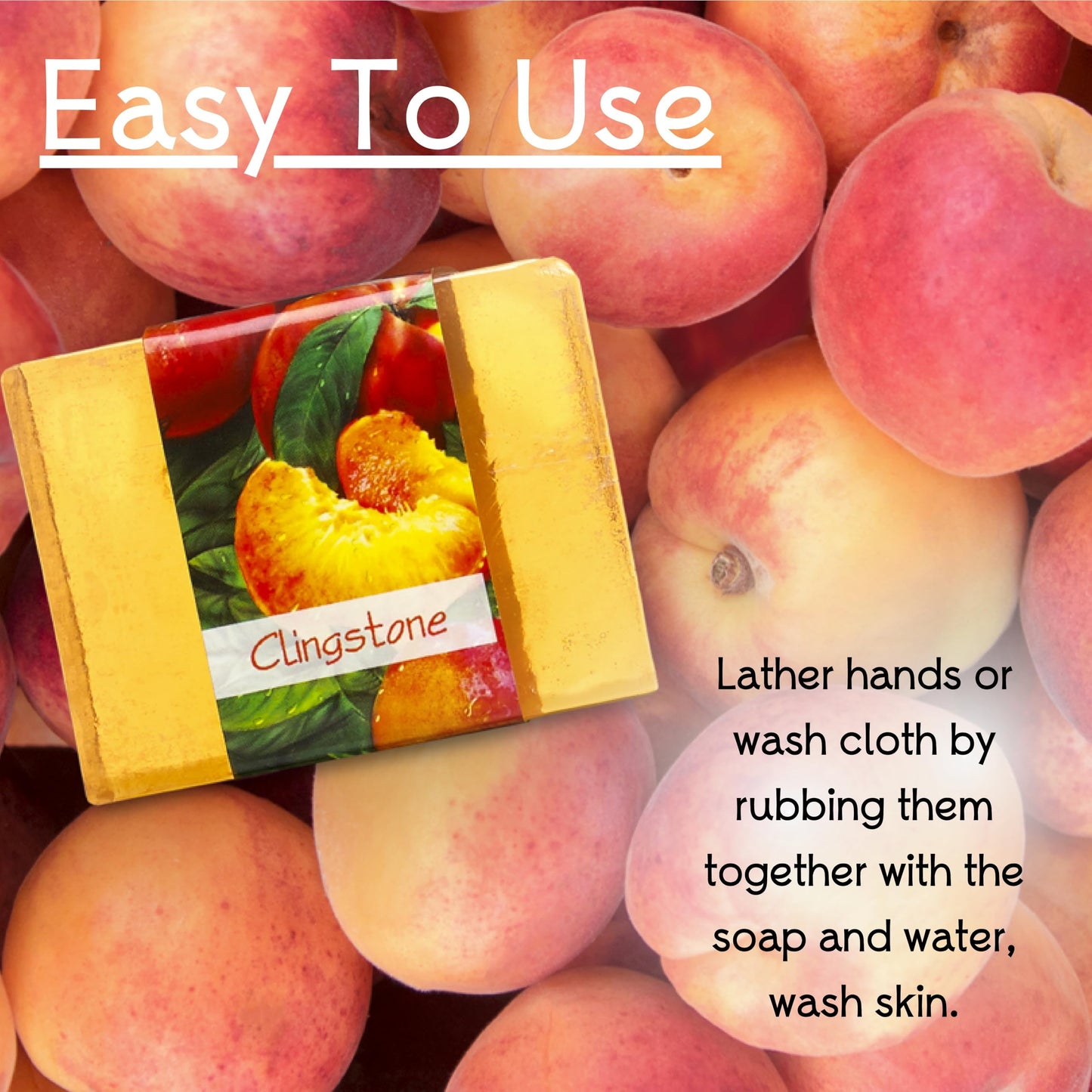 Nabila K Clingstone Glycerin Bar Soap | Fresh Peach Scent | Natural, Vegan, Hypoallergenic | 100% Vegetable Glycerin, Sulfate-Free, Paraben-Free | 4.5 Beauty & Personal Care Nabila K