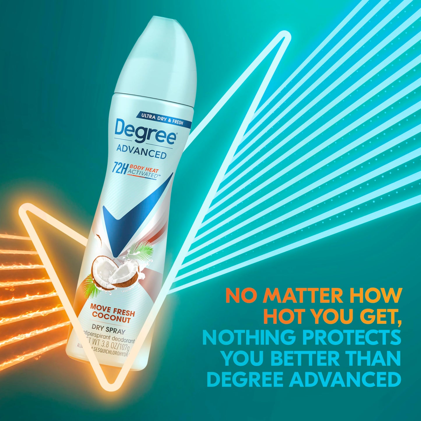 Degree Antiperspirant Deodorant Dry Spray Coconut & Hibiscus 72-Hour Sweat and Odor Protection Deodorant Spray With Body Heat Activated Technology 3.8 Beauty and Personal Care Degree