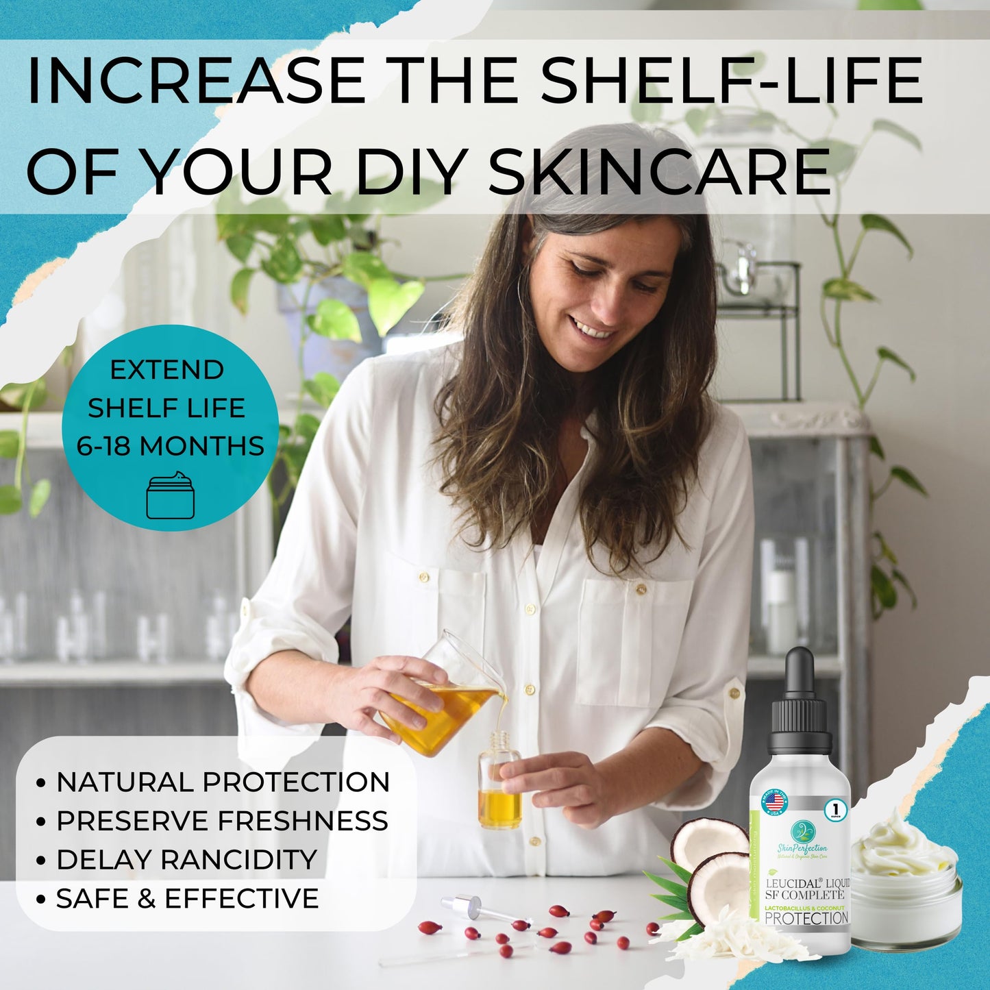 Skin Perfection Leucidal SF Complete - DIY Leucidal Liquid SF Natural Alternative Preservative for Lotion Making - Leucidal Liquid Complete Beauty & Personal Care Skin Perfection