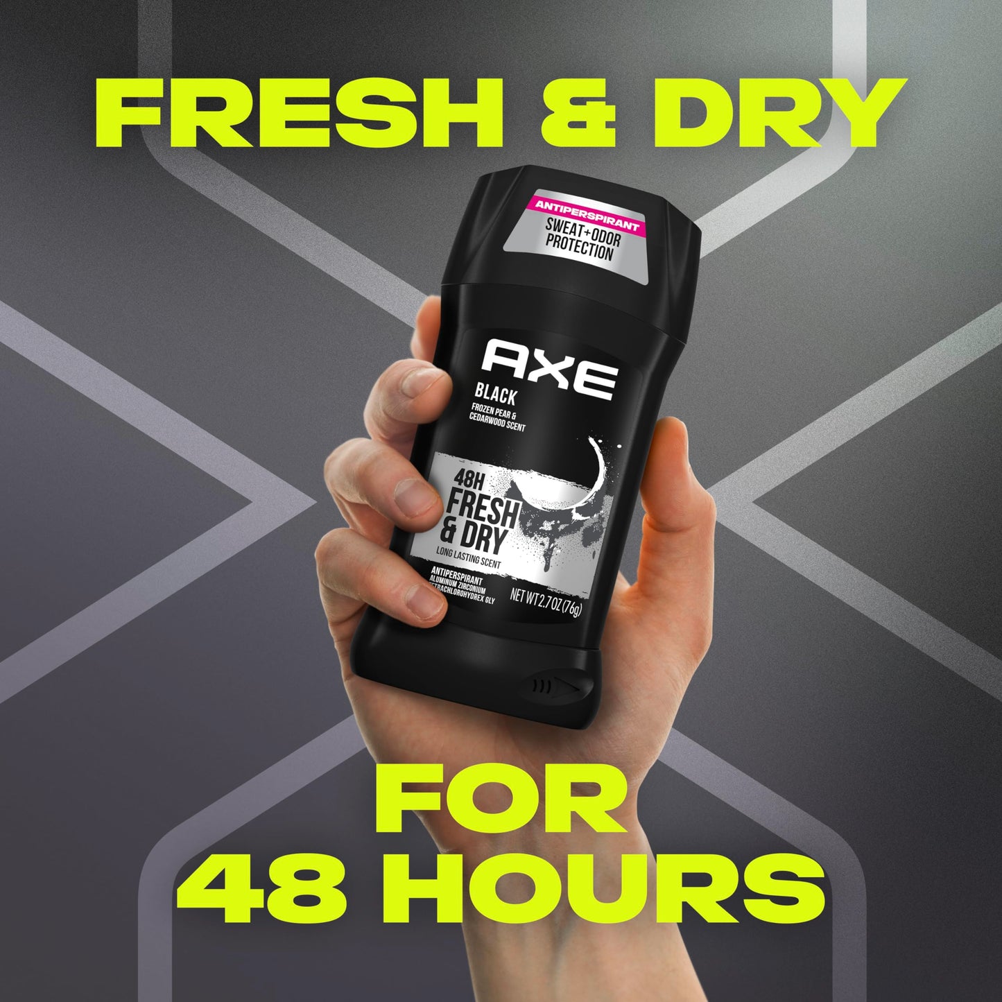 AXE Antiperspirant Stick for Men Black Pack of 4, 48 Hour Sweat and Odor Protection for Long Lasting Freshness, Frozen Pear & Cedarwood Men's Beauty and Personal Care AXE