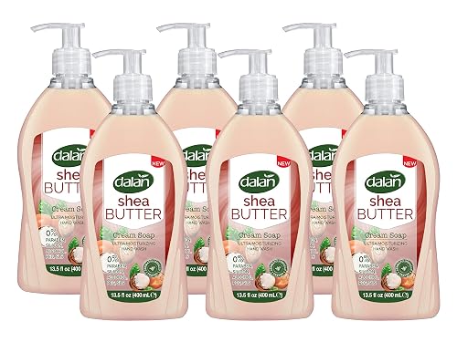 Dalan Shea Butter Cream Ultra Moisturizing Liquid Hand Soap for Normal and Dry Hands Fresh Clean and Soft Feeling (13.5 Fl Oz / 400 mL (Pack of 6)) Beauty & Personal Care Dalan