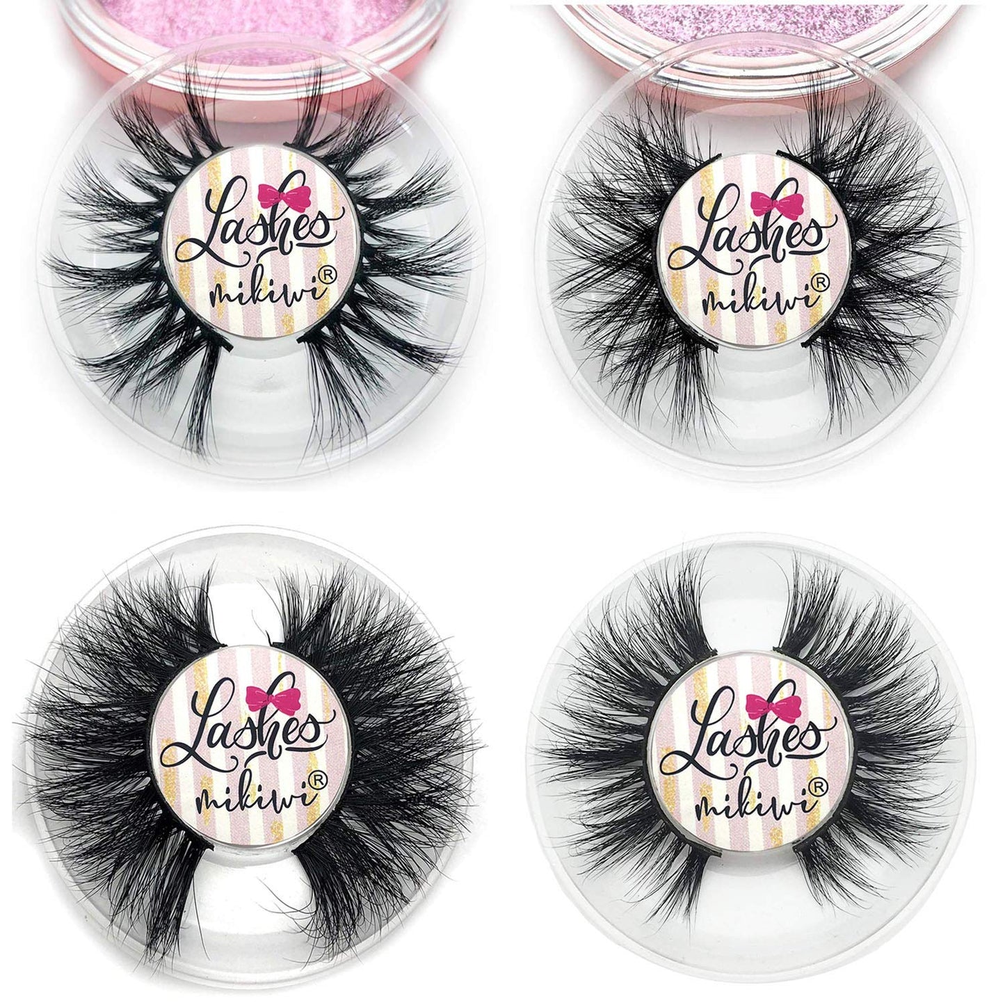 Mikiwi 3D Mink Lashes, 4 Styles Mink Eyelashes, Dramatic Eyelashes, Strip Lashes, 5D Mink Lashes, Pack-4 Beauty & Personal Care mikiwi