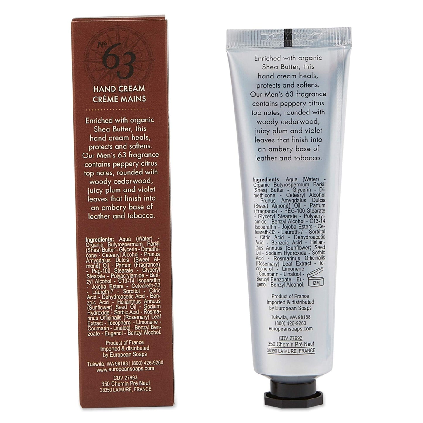 Pre de Provence No.63 Men's Collection, Hand Cream Beauty & Personal Care Pre de Provence