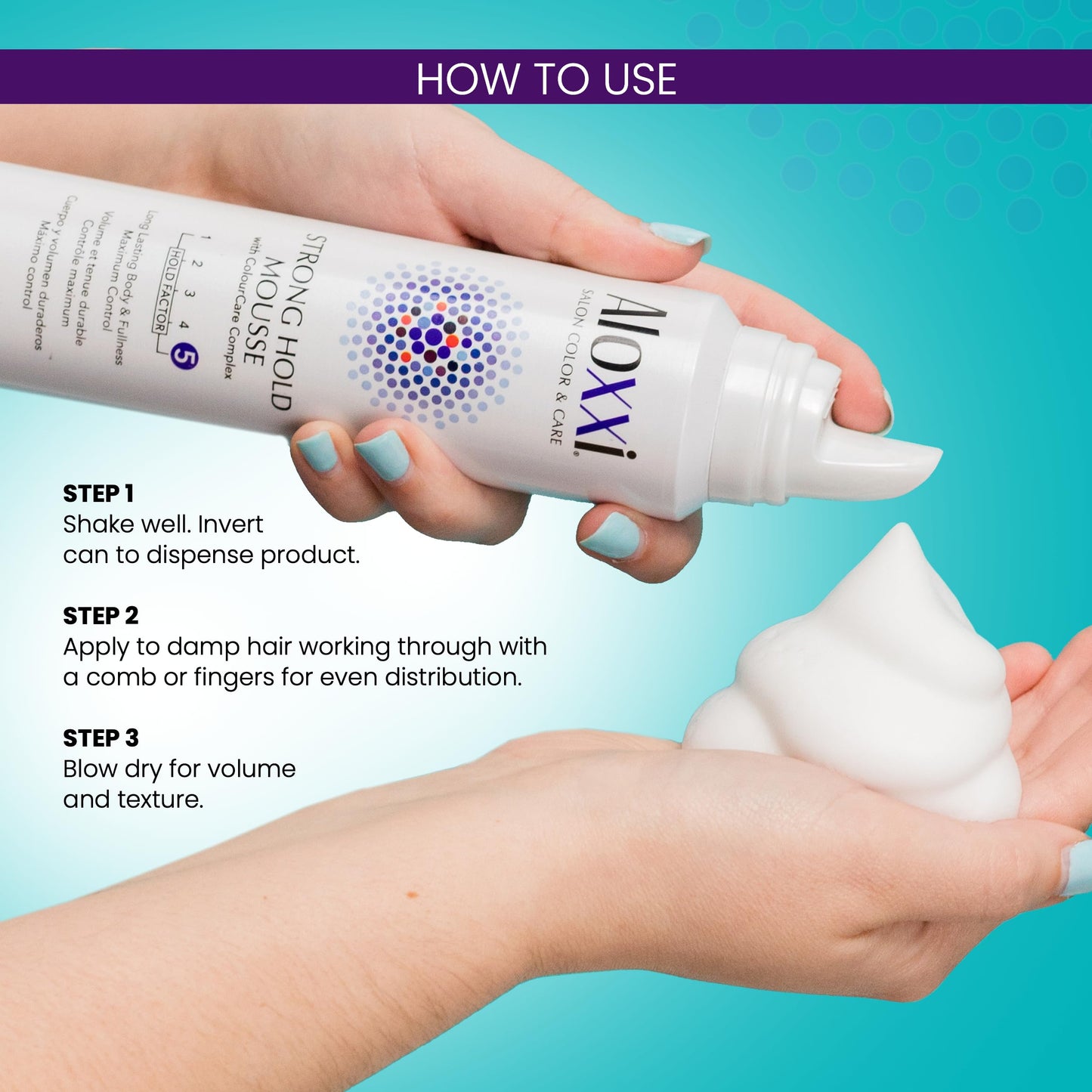 ALOXXI Strong Hold Mousse Volumizing Foam for Long-Lasting Fullness and Humidity Protection, 6.7 Oz Beauty & Personal Care ALOXXI