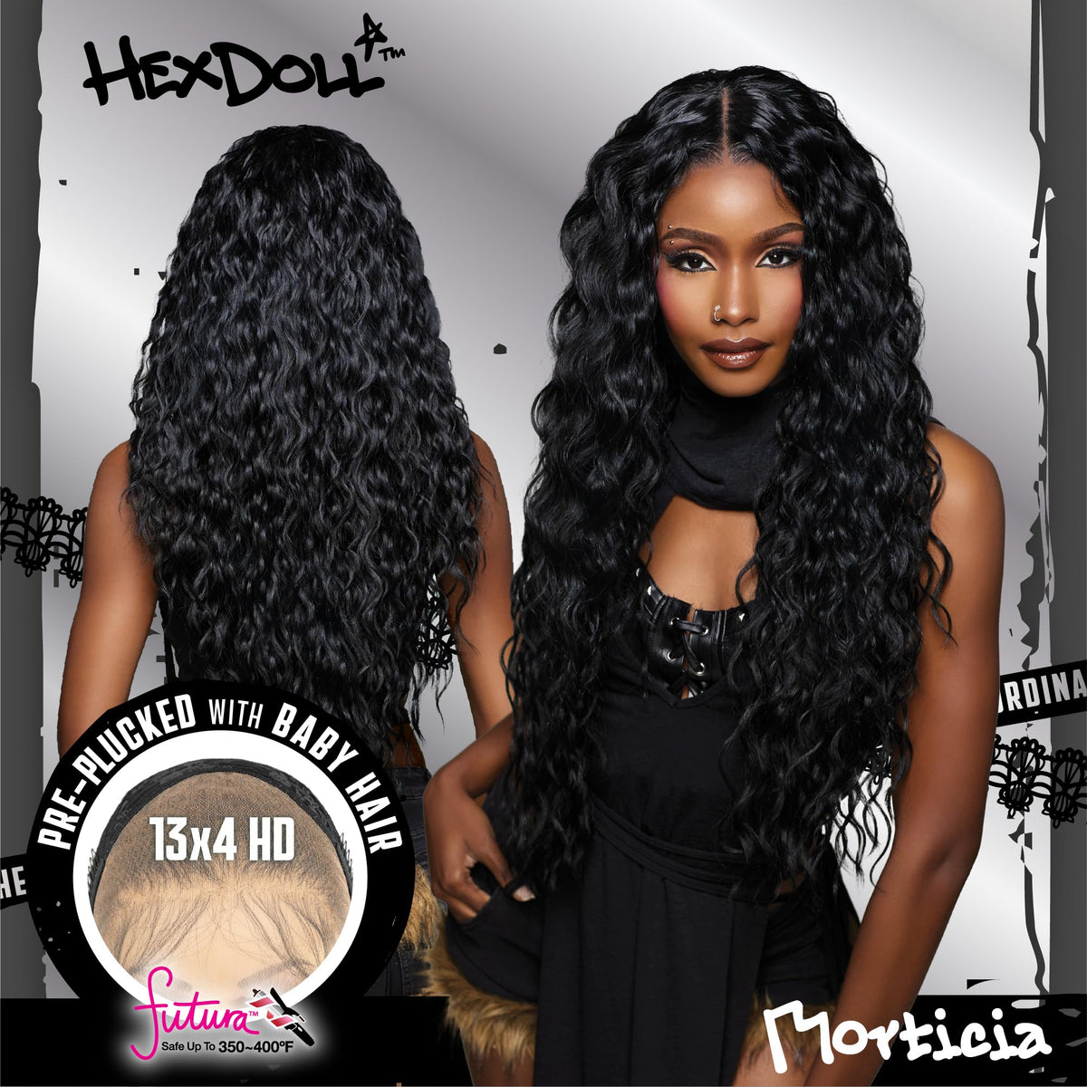 Sensationnel Hexdoll 13x4 LaceWig-Morticia, LIGHTASHBROWN