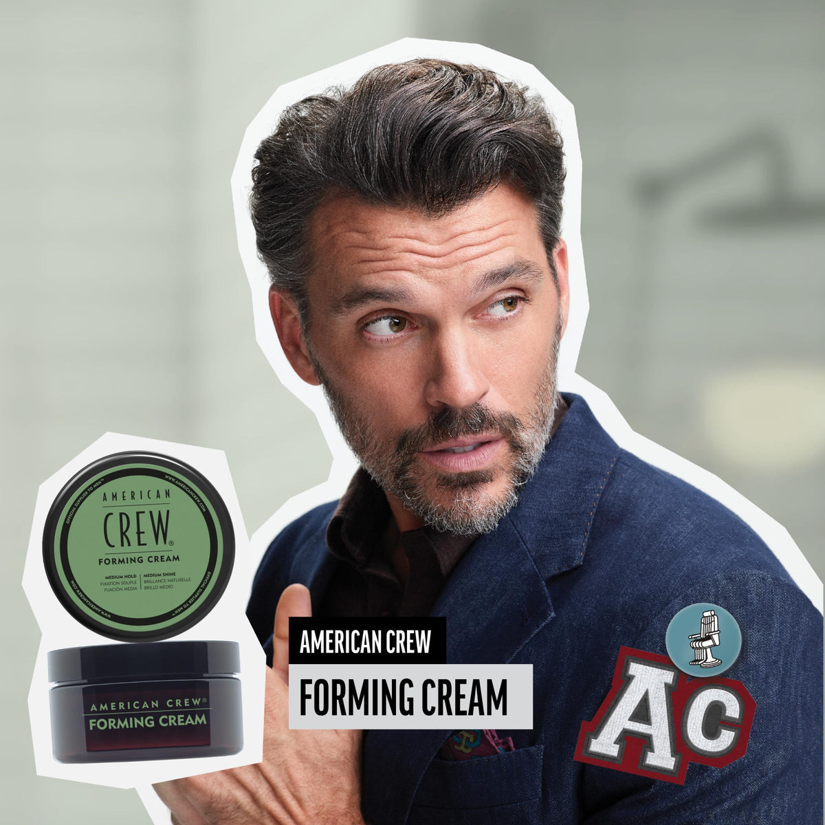 American Crew Men's Hair Forming Cream, Like Hair Gel with Medium Hold & Medium Shine, Stocking Stuffer for Him, 3 oz Beauty & Personal Care AMERICAN CREW