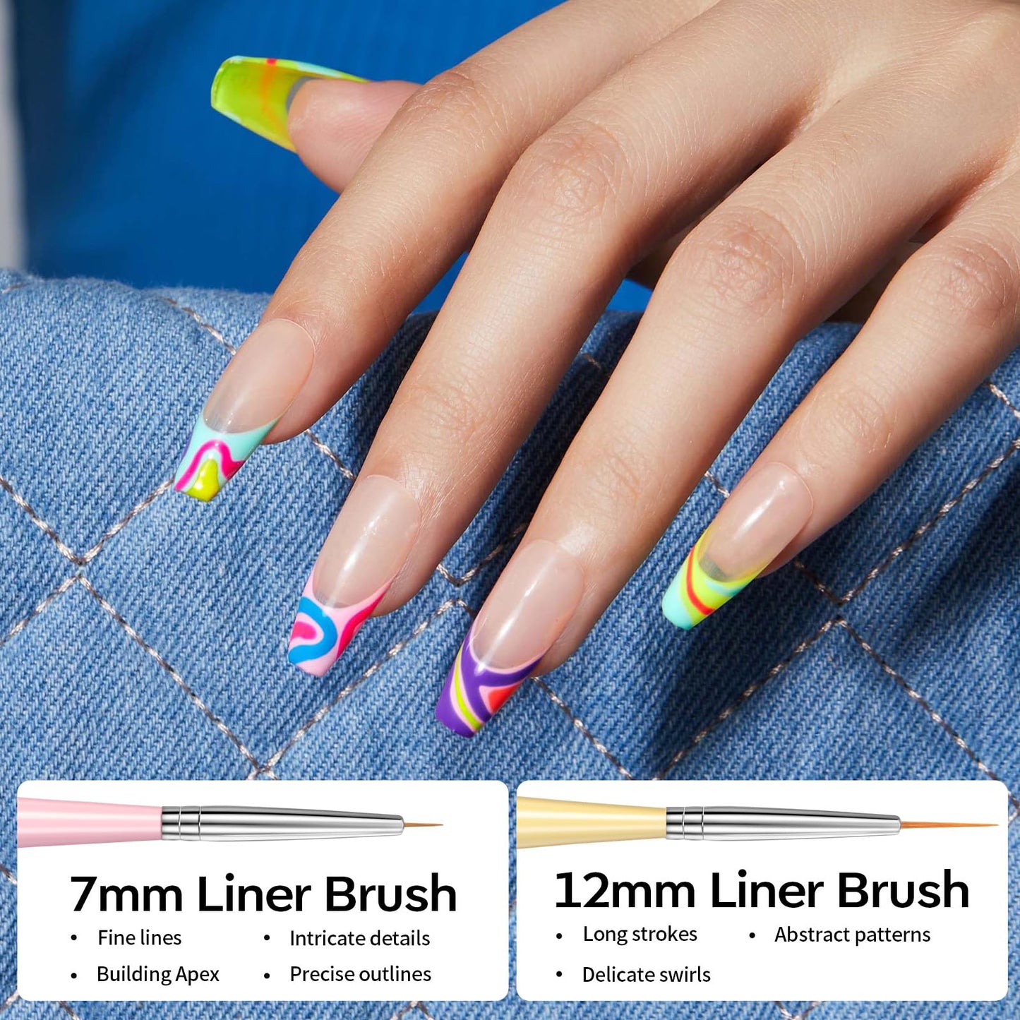 Modelones Nail Art Brushes Set, Nail Brush kit Gel Polish, Extension Gel, Liner, Clean up, Carving, Apex Building, Dotting Pens Professional Tools Beauty & Personal Care modelones