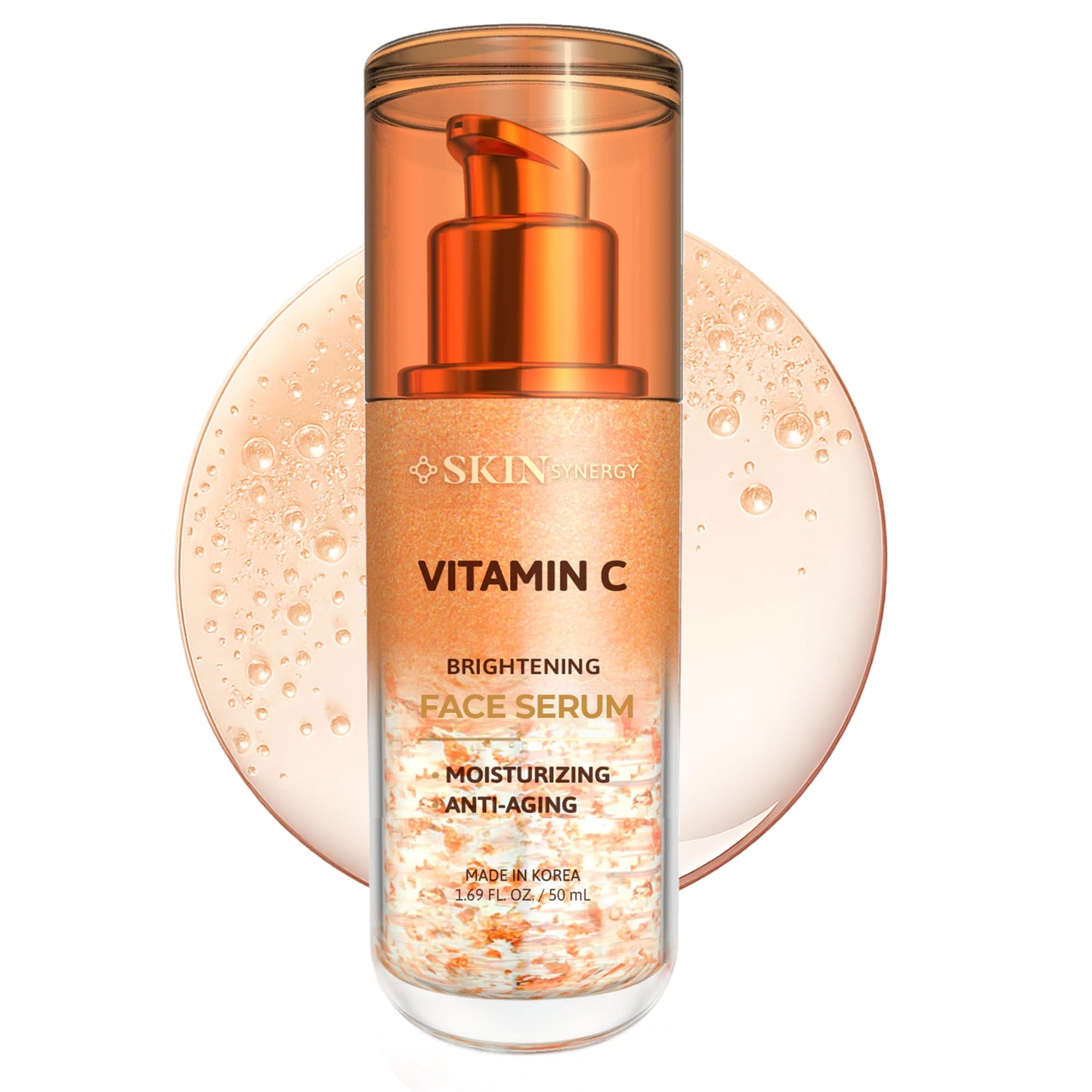 Skin Synergy Vitamin C Face Serum - Revitalizes Dull, Uneven Skin & Supports Youthful Glow - Dermatologist Tested, Anti-Aging, Korean Skin Care Beauty & Personal Care Skin Synergy