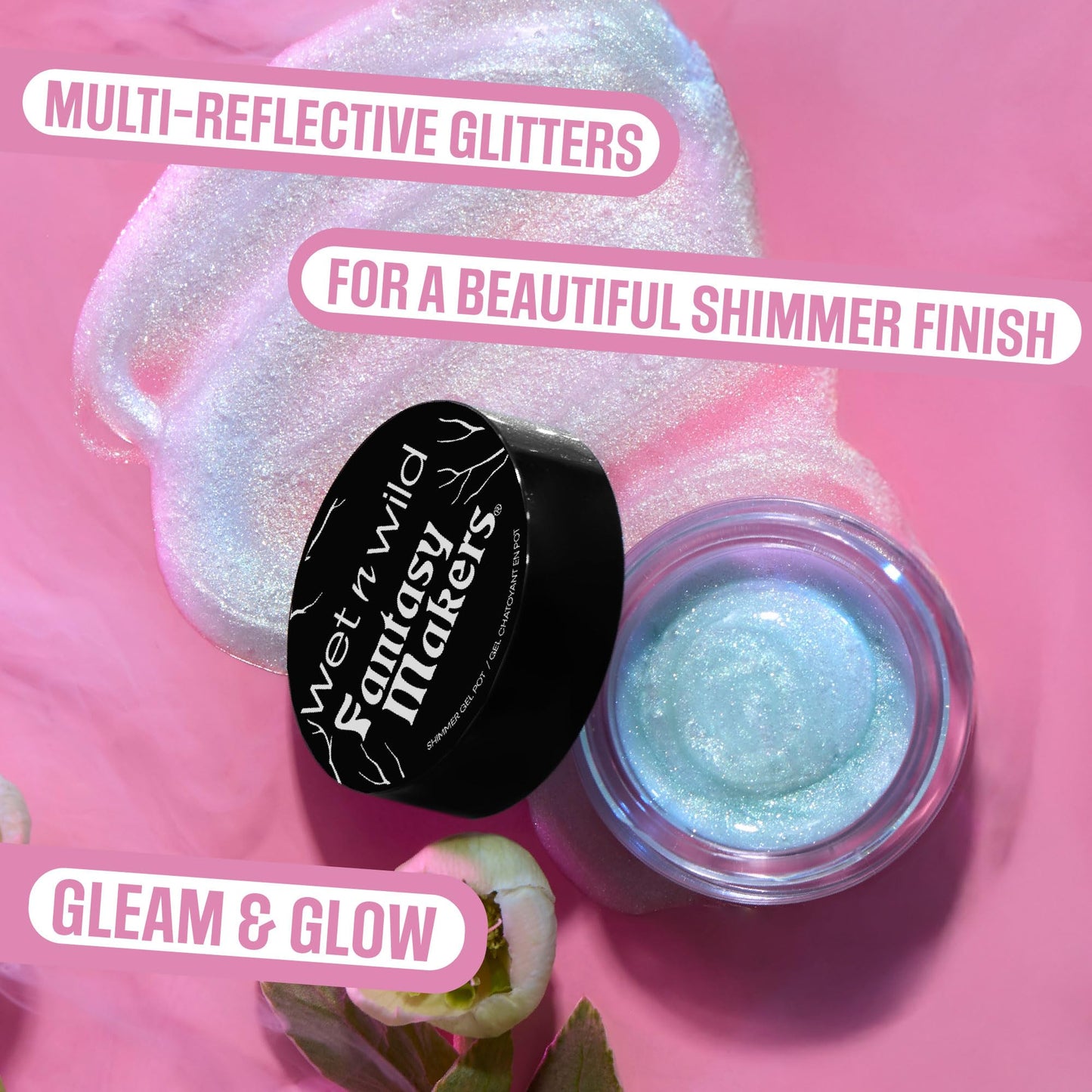 wet n wild Halloween Fantasy Makers Shimmer Gel Pot, Face & Body Highlight, Multi-Reflective Glitter, Smooth Shimmer Blend, Cruelty-Free - Metamorphic Beauty & Personal Care wet n wild
