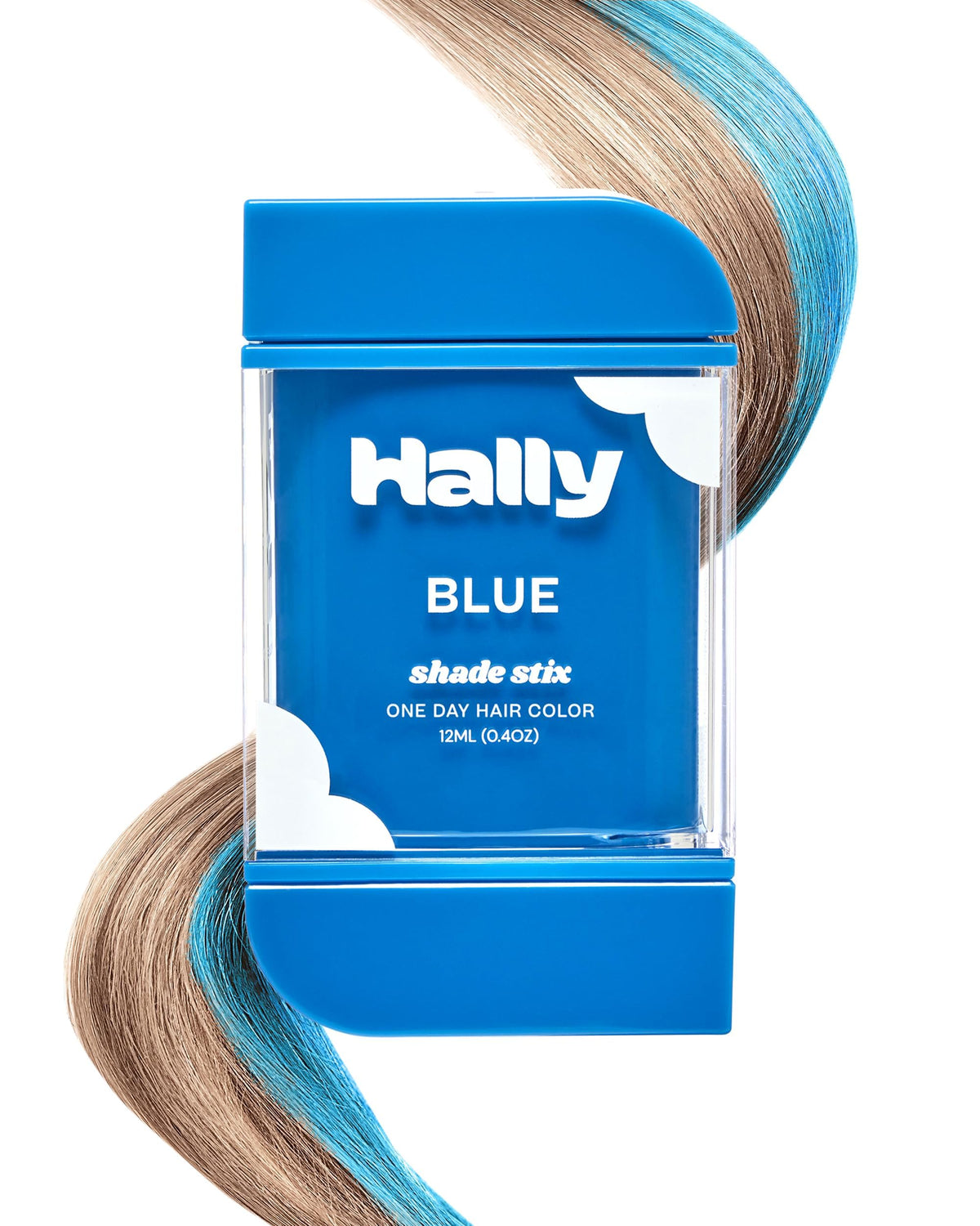 Hally Hair Shade Stix, Temporary Hair Color for Kids & Adults - Blue