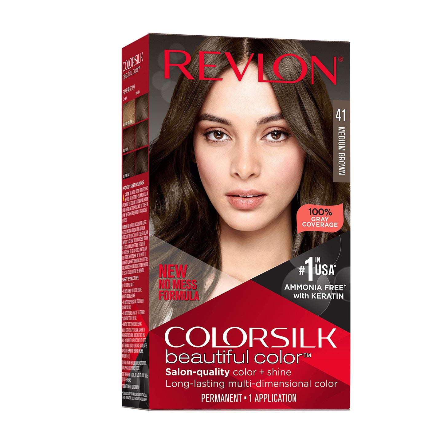 Revlon Colorsilk Beautiful Color Permanent Hair Color, Long-Lasting High-Definition Color, Shine & Silky Softness with 100% Gray Coverage, Ammonia Beauty & Personal Care REVLON