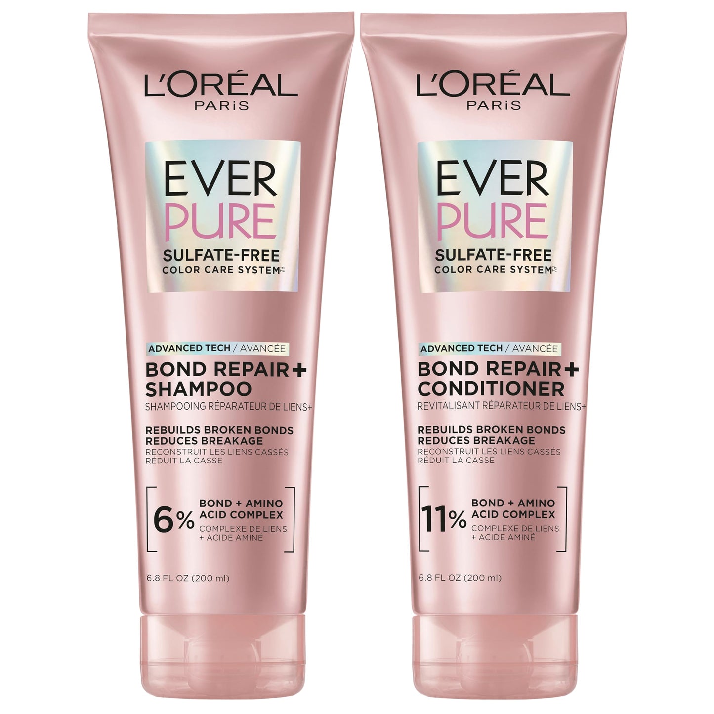 L'Oreal Paris Sulfate Free Bond Repair+ Shampoo and Conditioner Set with Bond + Amino Acid Complex, Strengthens and Repairs Damaged or Color Treated Beauty & Personal Care L'Oreal Paris