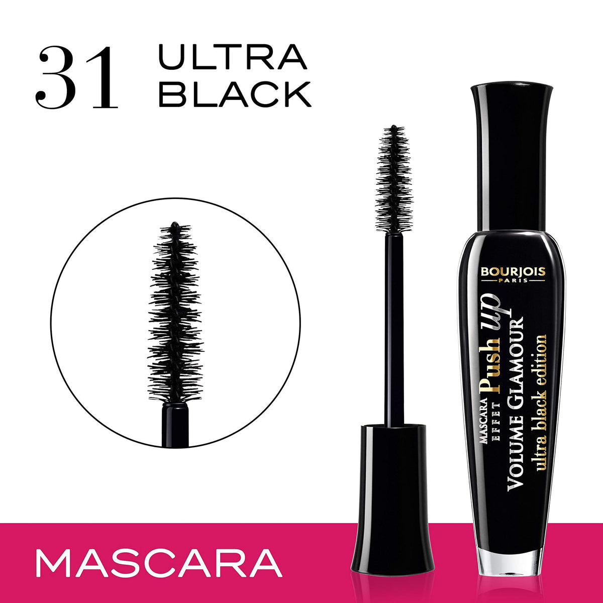 Bourjois Volume Glamour Push Up Mascara, Ultra Black Beauty & Personal Care Bourjois