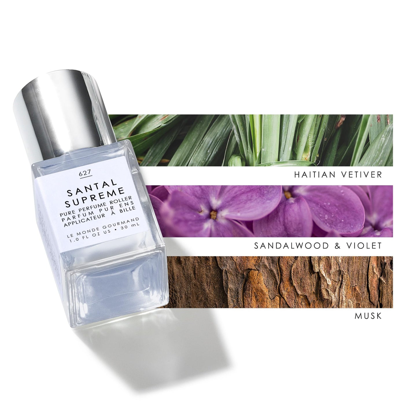 Le Monde Gourmand Santal Supreme Perfume Oil - 1 fl oz (30ml) - Fresh, Woody, Sophisticated Fragrance Notes Beauty & Personal Care Le Monde Gourmand