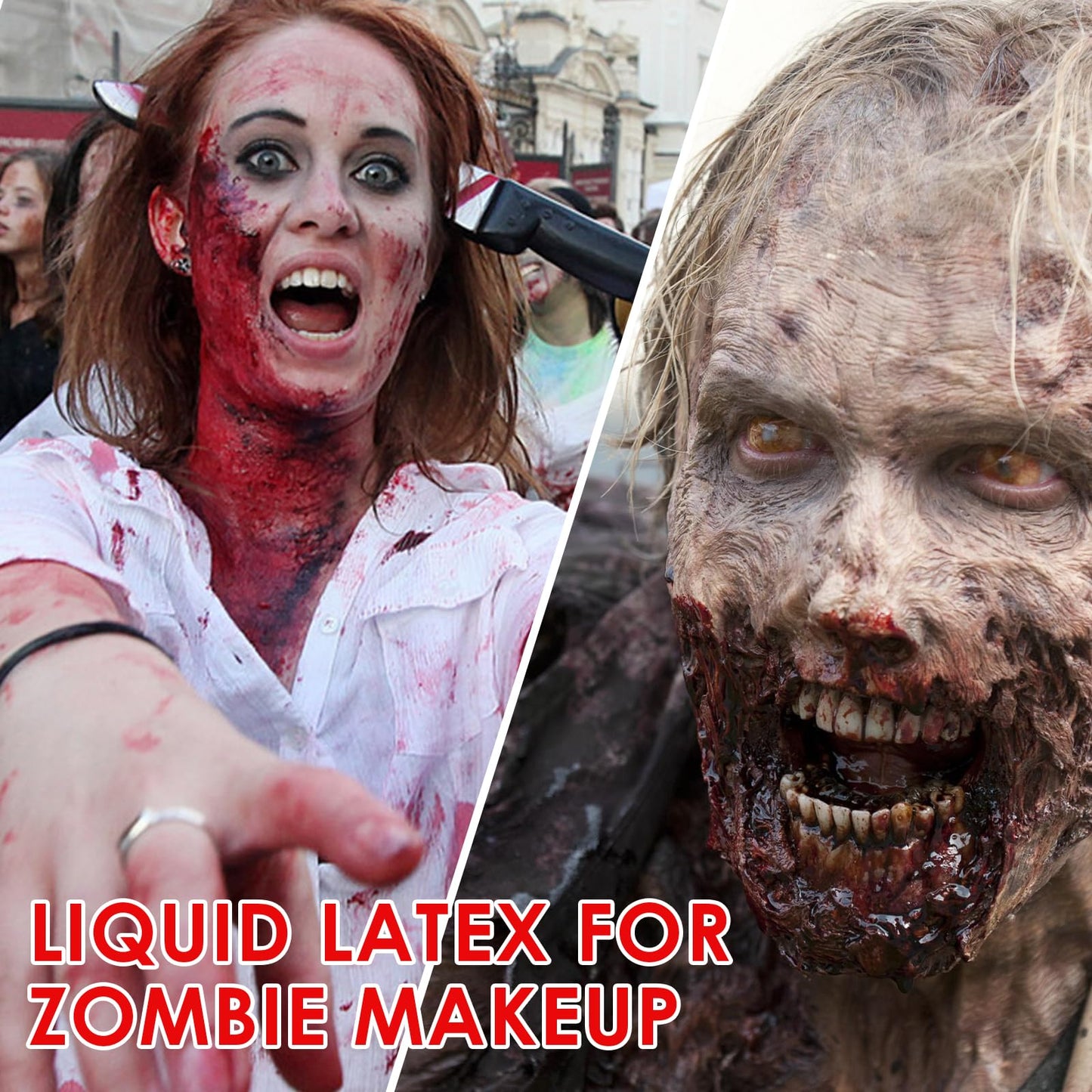 2.2 fl oz Liquid Latex Halloween SFX Makeup Kit, Clear Adhesive Latex Glue for Skin Special Costume Effects for Realistic Scar Cut Wounds Peeling Skin Beauty & Personal Care Kreyfer