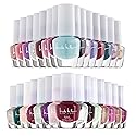 Nicole Miller Mini Nail Polish Set - Glossy, Vibrant Colors for Fingernails & Toenails, 2 Pack Trendy and Floral Collection Beauty & Personal Care Nicole Miller New York