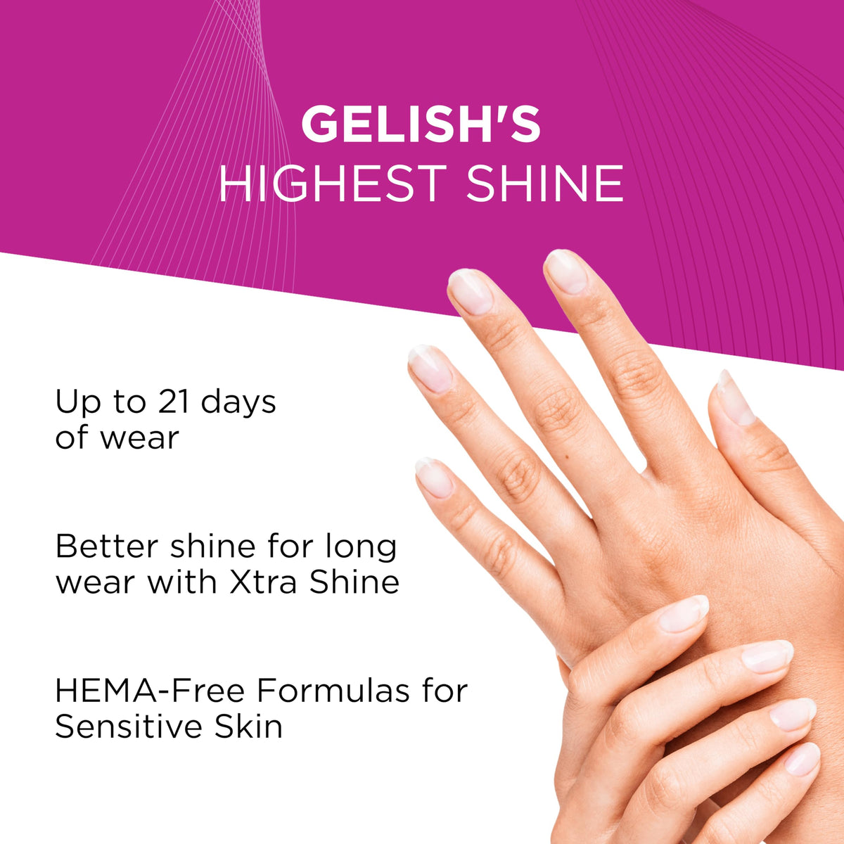 Gelish Hema-Free Gel Nail Polish Essentials - Xtra Shine Top Coat, 15mL