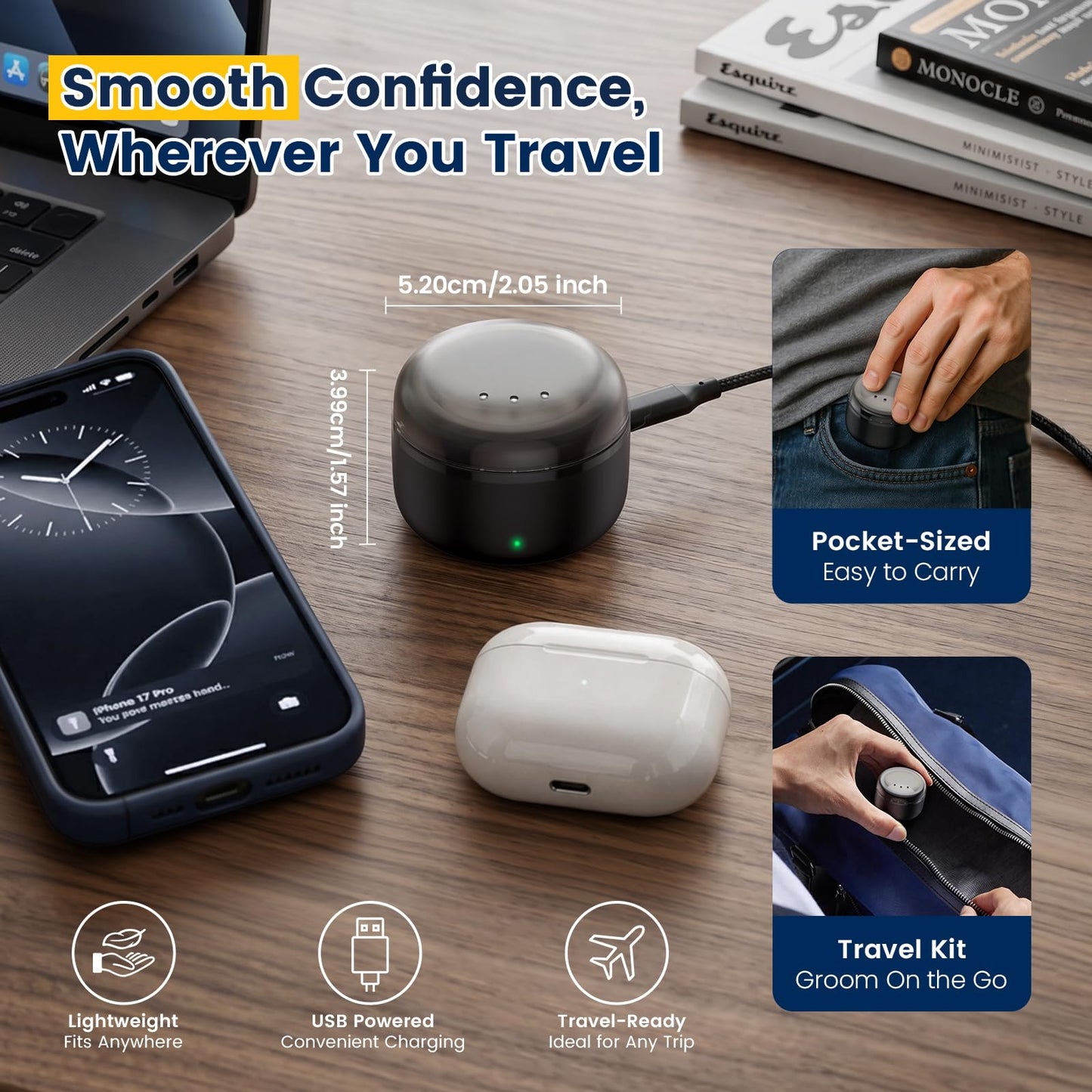 Nose Wax Kit: Nose Hair Wax Kit with USB Fast Heat & Smart Temp, Painless Nose Ear Hair Removal for Women & Men, 100g Hard Wax Beads, 30 Applicator Beauty and Personal Care IFANZETECH