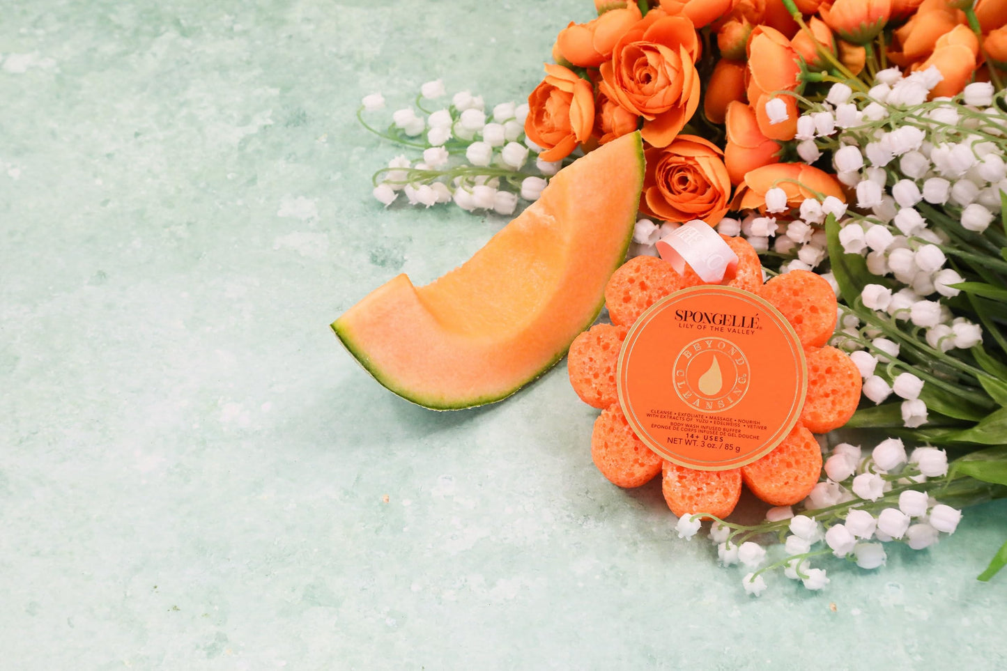 Spongellé Lily of the Valley Wild Flower Bath Sponge - Built-in Body Wash & Body Scrubber, Shower Loofah Sponge for Women - 14+ uses Beauty and Personal Care SPONGELLÉ
