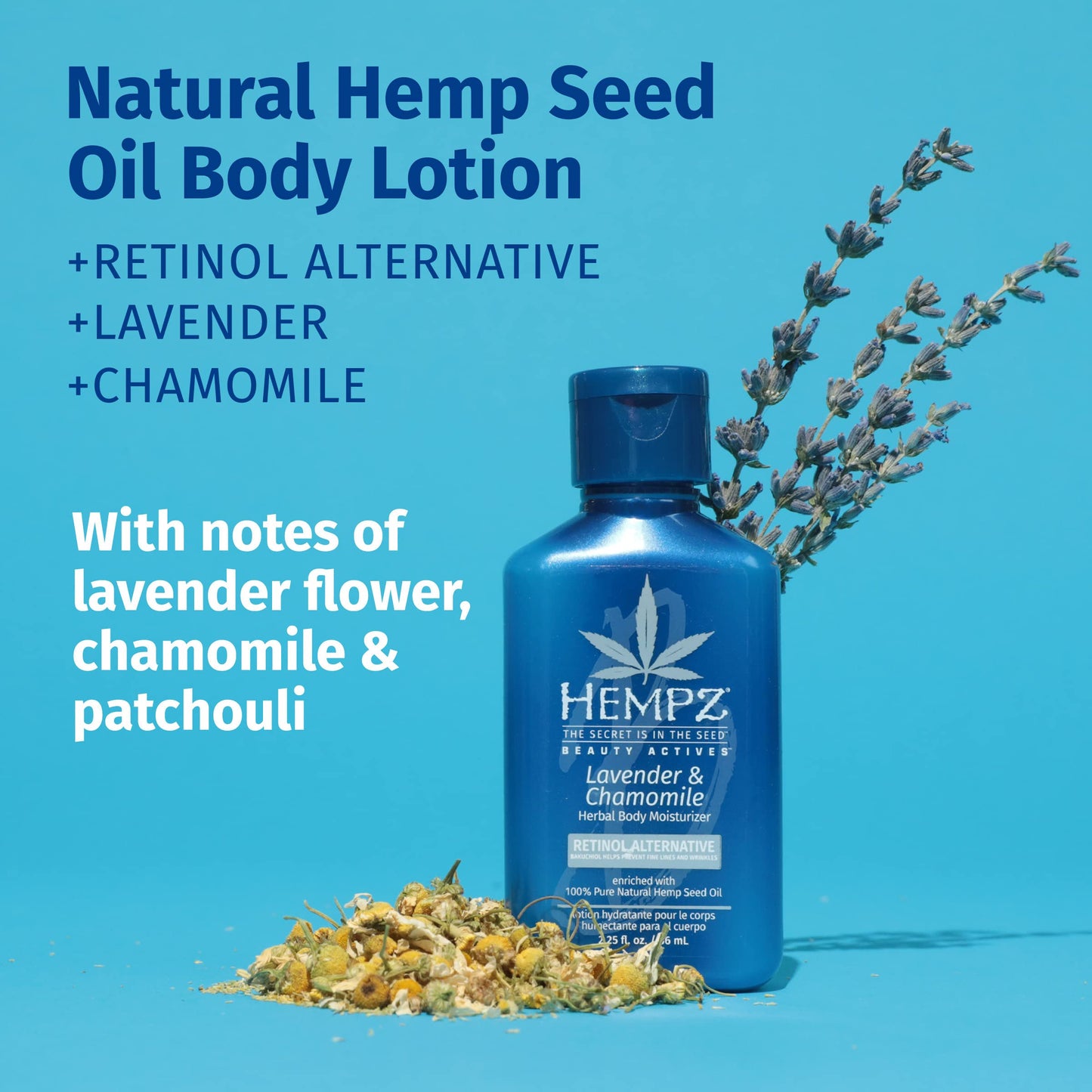 Hempz Body Lotion - Lavender & Chamomile Limited Edition Mini Daily Moisturizing Cream, Shea Butter, Aloe, Body Moisturizer - Travel Size 2.25 Fl Oz Beauty & Personal Care Hempz