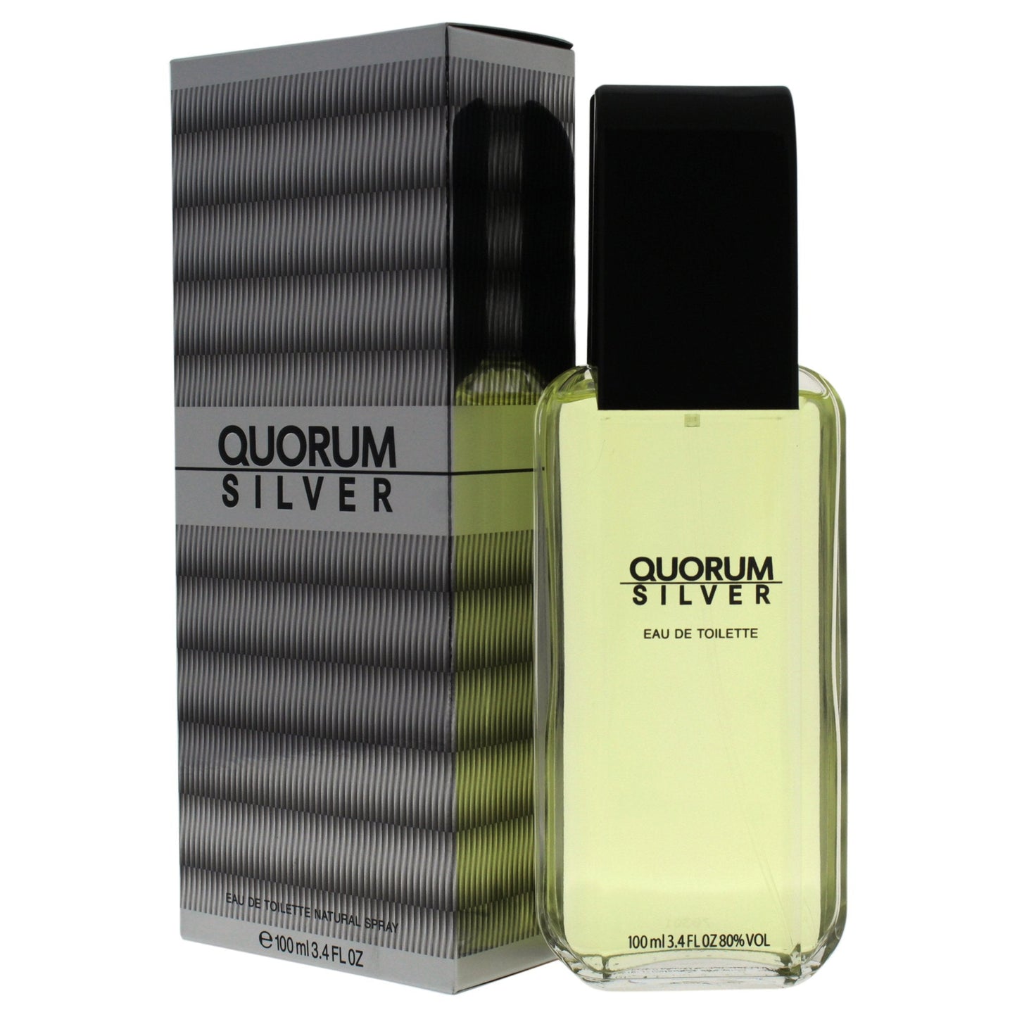 Quorum by Antonio Puig for Men - Classic, Woody Spicy Designer Cologne For Him - Cedar, Mandarin Orange And Pink Pepper Notes - Sophisticated Beauty & Personal Care QUORUM SILVER