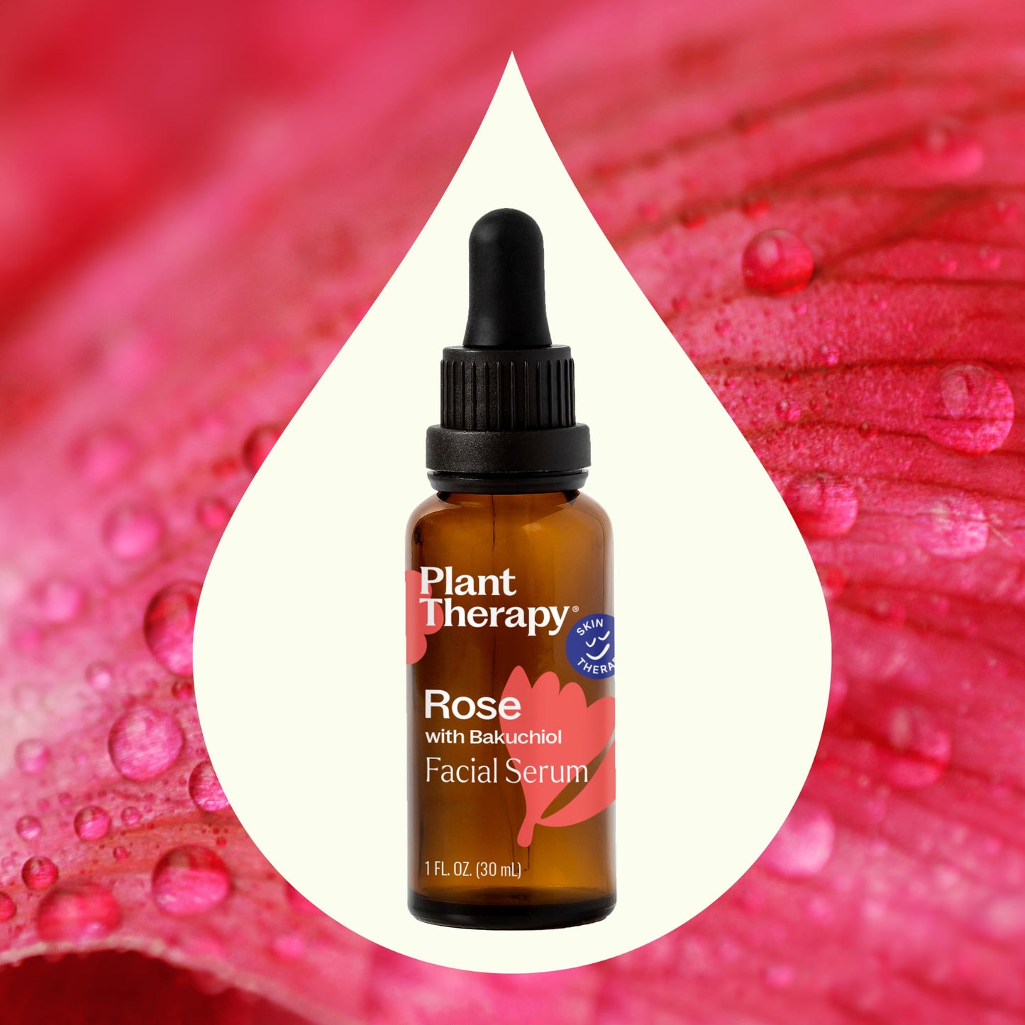 Plant Therapy Rose with Bakuchiol Facial Serum 1 oz with Rose Extract, Rosehip Seed Oil, and Carrot Seed Oil, Reduces the Appearance of Fine Lines Beauty & Personal Care Plant Therapy