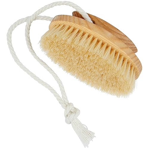 Kent FD11 Shower Brush with Wrist Strap - Exfoliating Body Brush for Wet or Dry Skin, Improves Circulation, Perfect for Lathering and Scrubbing, Made Beauty & Personal Care KENT