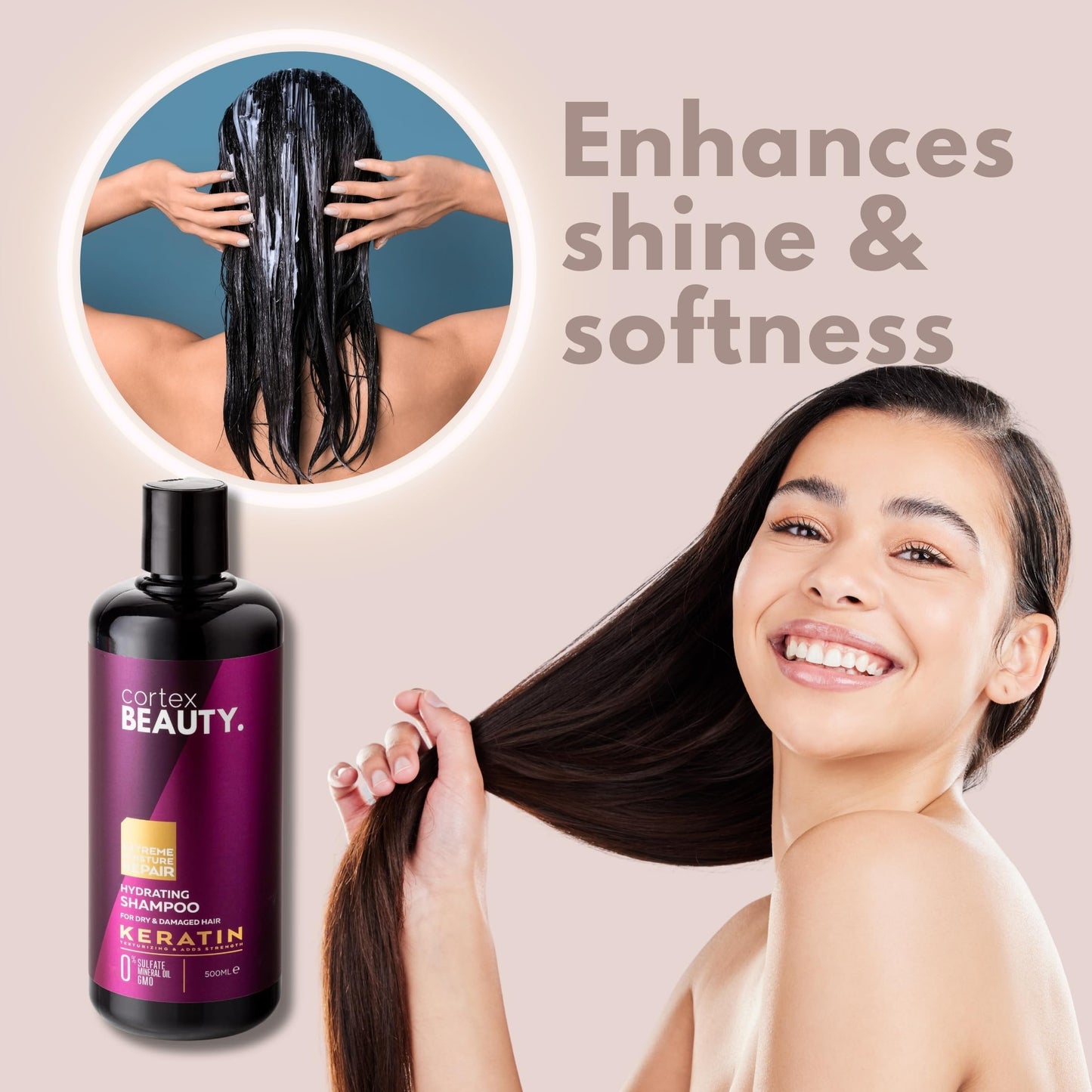 Cortex Beauty | Keratin Hydrating Shampoo and Strengthening Conditioner Set Beauty & Personal Care Cortex International