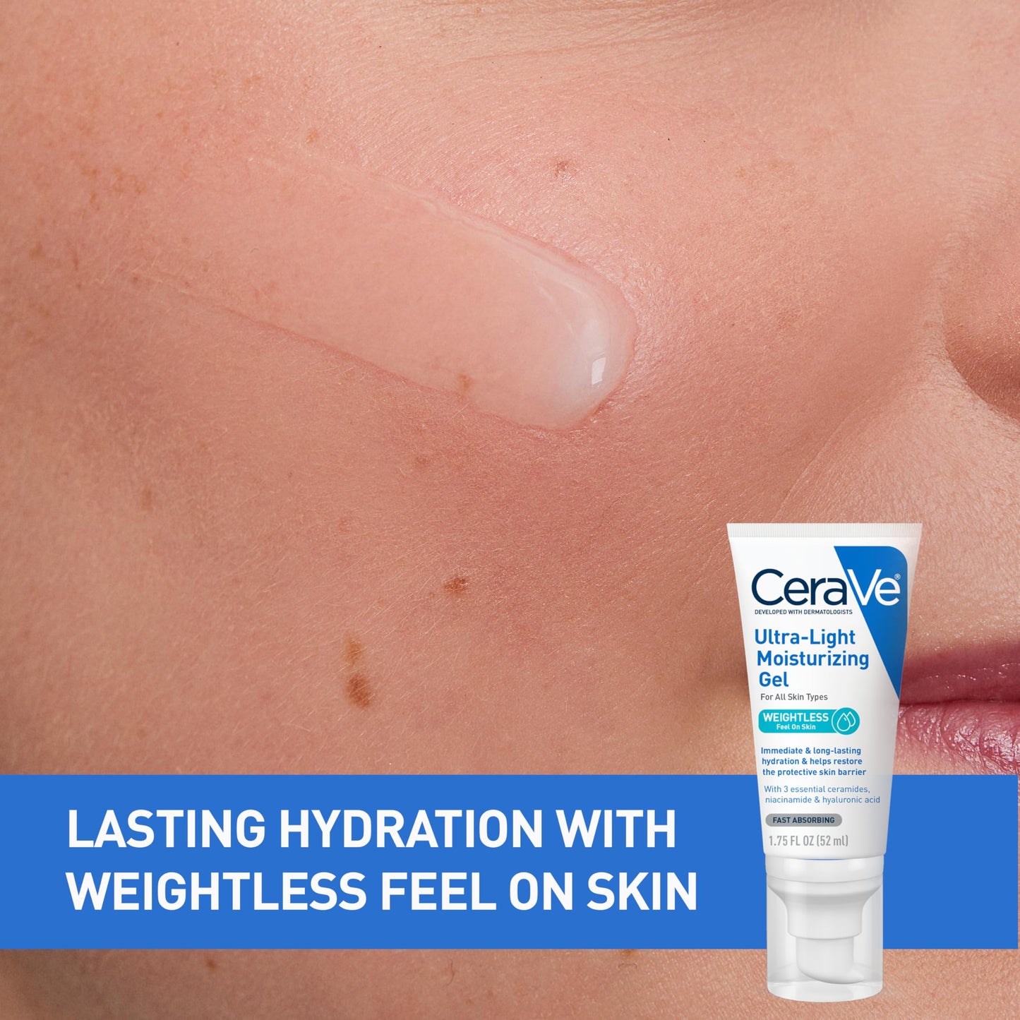 CeraVe Ultra-Light Moisturizing Gel, Hydrating Gel Face Moisturizer For Men & For Women with Ceramides, Niacinamide, Hyaluronic Acid, Fragrance Free Beauty and Personal Care CeraVe