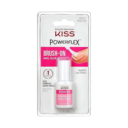 KISS Powerflex, Nail Glue for Press On Nails, Nail Bond, Includes 5g Brush-on Glue Beauty & Personal Care Kiss