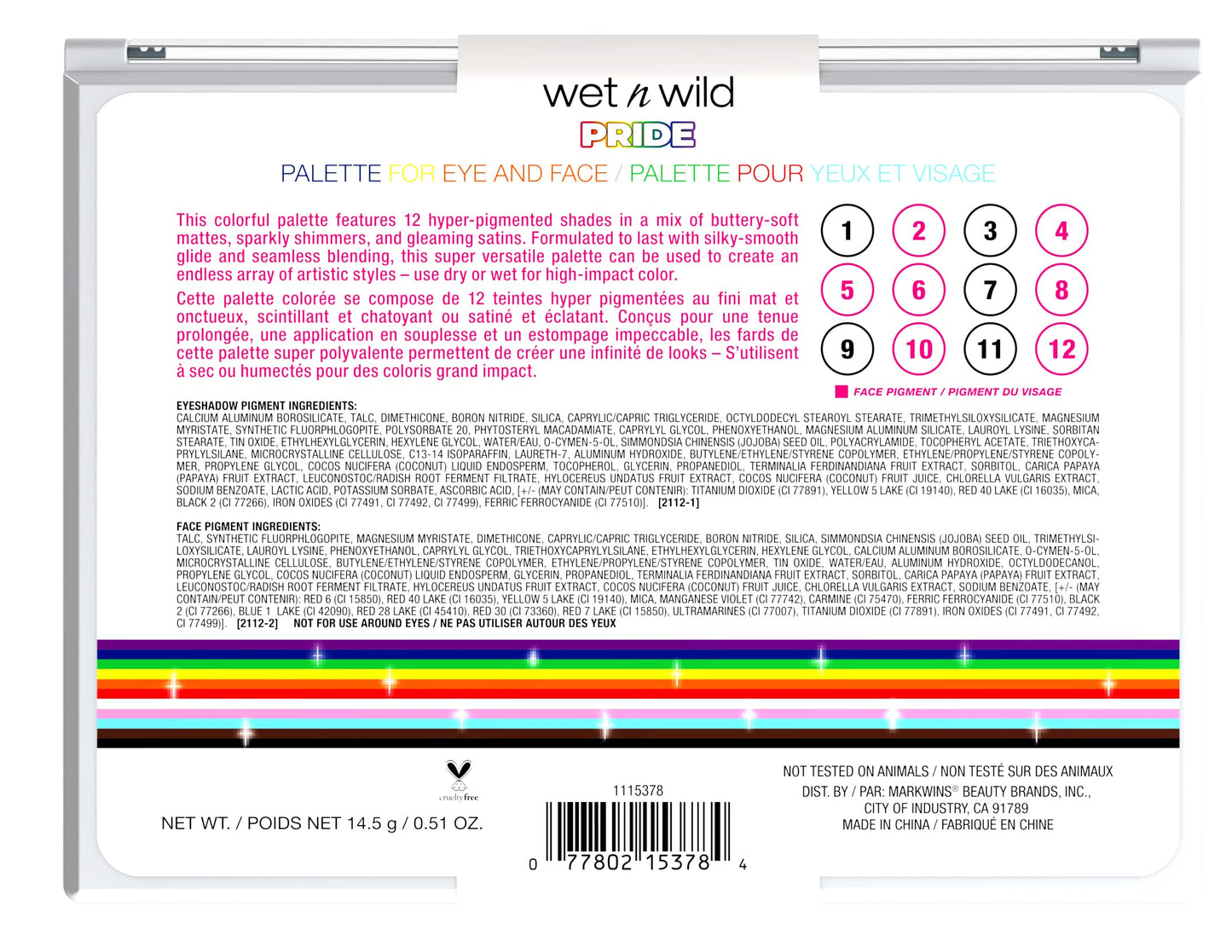 wet n wild PRIDE Eye Shadow Palette (1115378) Beauty & Personal Care wet n wild