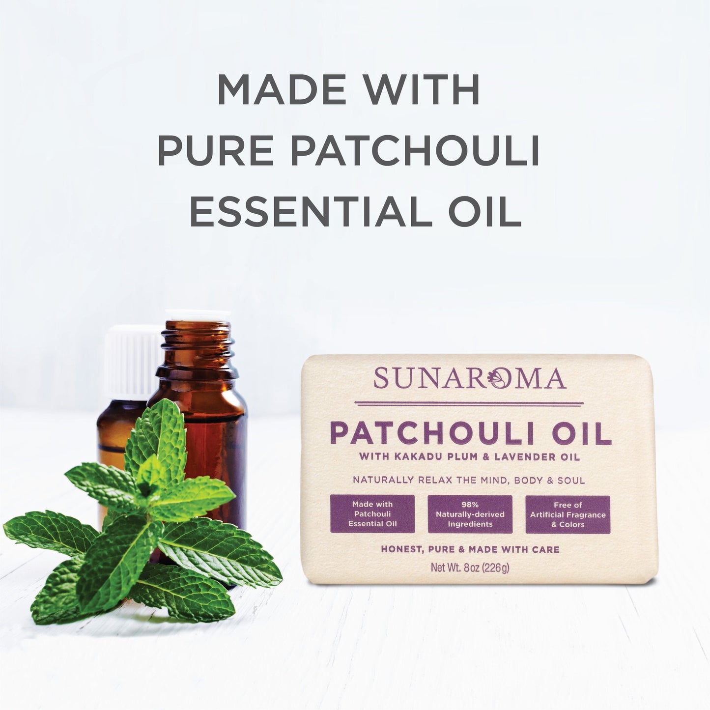 Sunaroma Patchouli Oil Relaxing Body Bar, 8 oz Beauty & Personal Care SUNAROMA