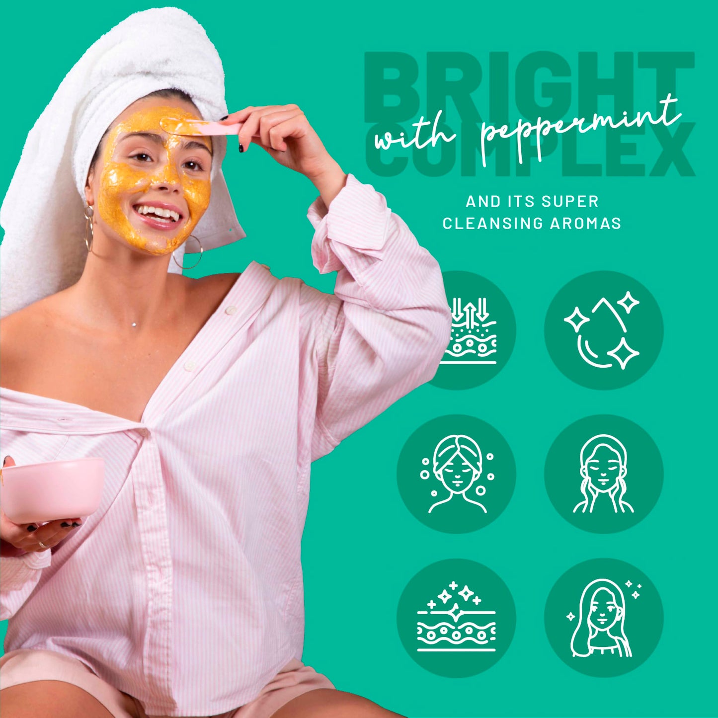 BRÜUN Peel-Off Peppermint Jelly Mask for Face Care - A 23 fl oz Rubber Mask Jar for 30 to 35 Treatments - A Skin Care Moisturizing Gel Mask of Spa Set Beauty & Personal Care BRÜUN