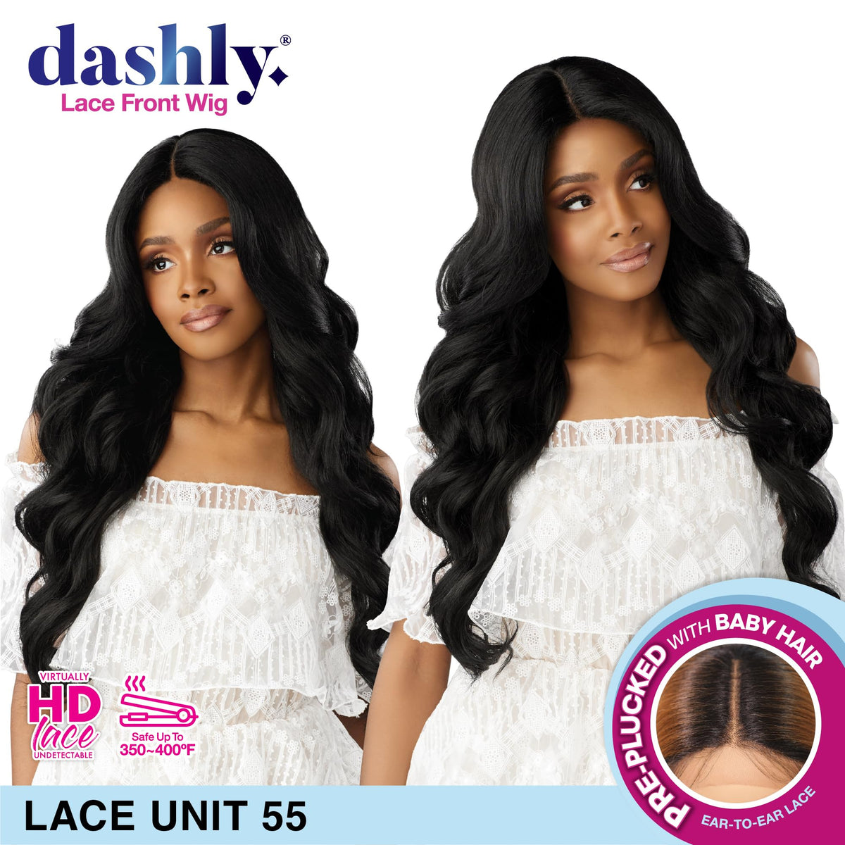 Sensationnel Dashly Lace Front Wig-Unit 55, 1 JETBLACK