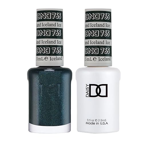 DND Gel Polish Set, Blue Collection, UV Gel Polish and Air Dry Nail Lacquer, Matching Chip-Free Polish Duo, 765 Iceland, 0.5 Fl Oz Beauty & Personal Care DAISY DND