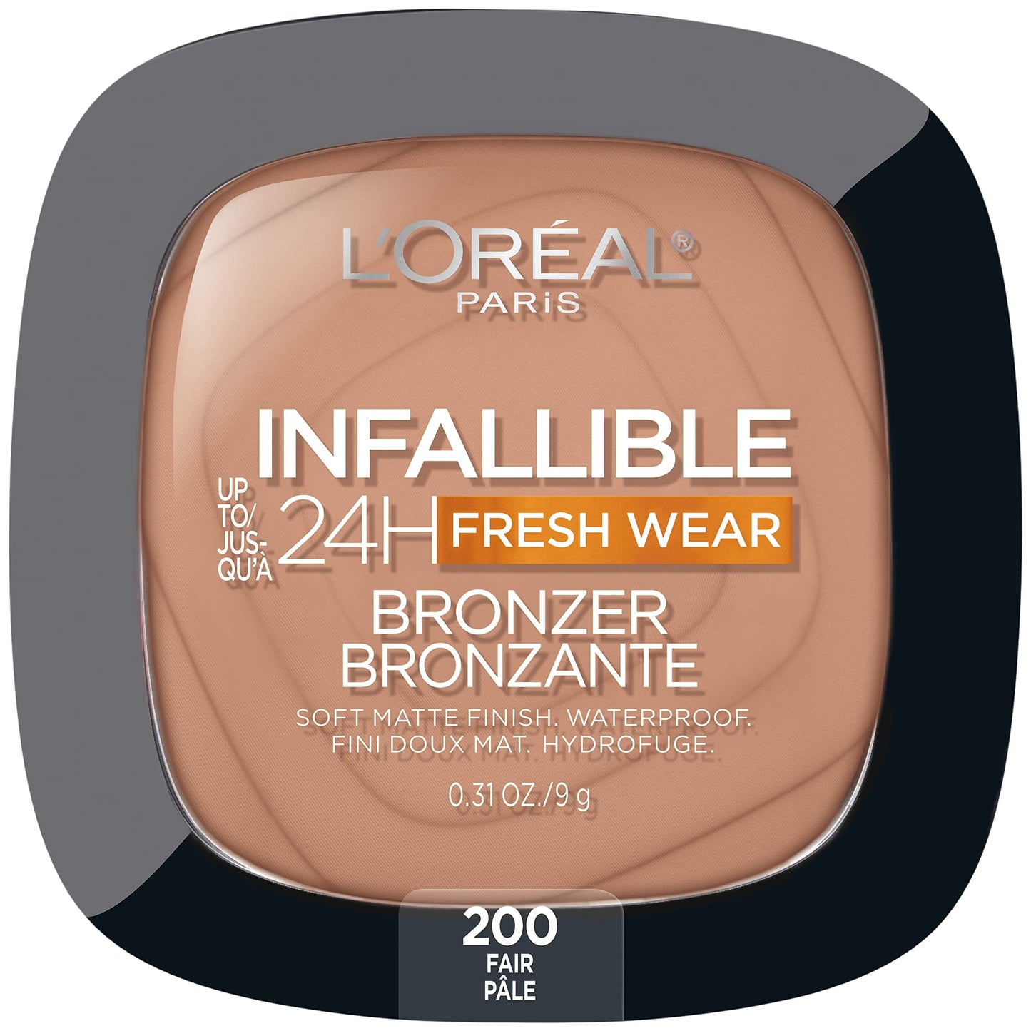 L'Oreal Paris Infallible Up to 24H Fresh Wear Soft Matte Longwear Bronzer. Waterproof, heatproof, transfer, humidity and sweatproof, Fair, 0.31 oz Beauty & Personal Care L'Oreal Paris