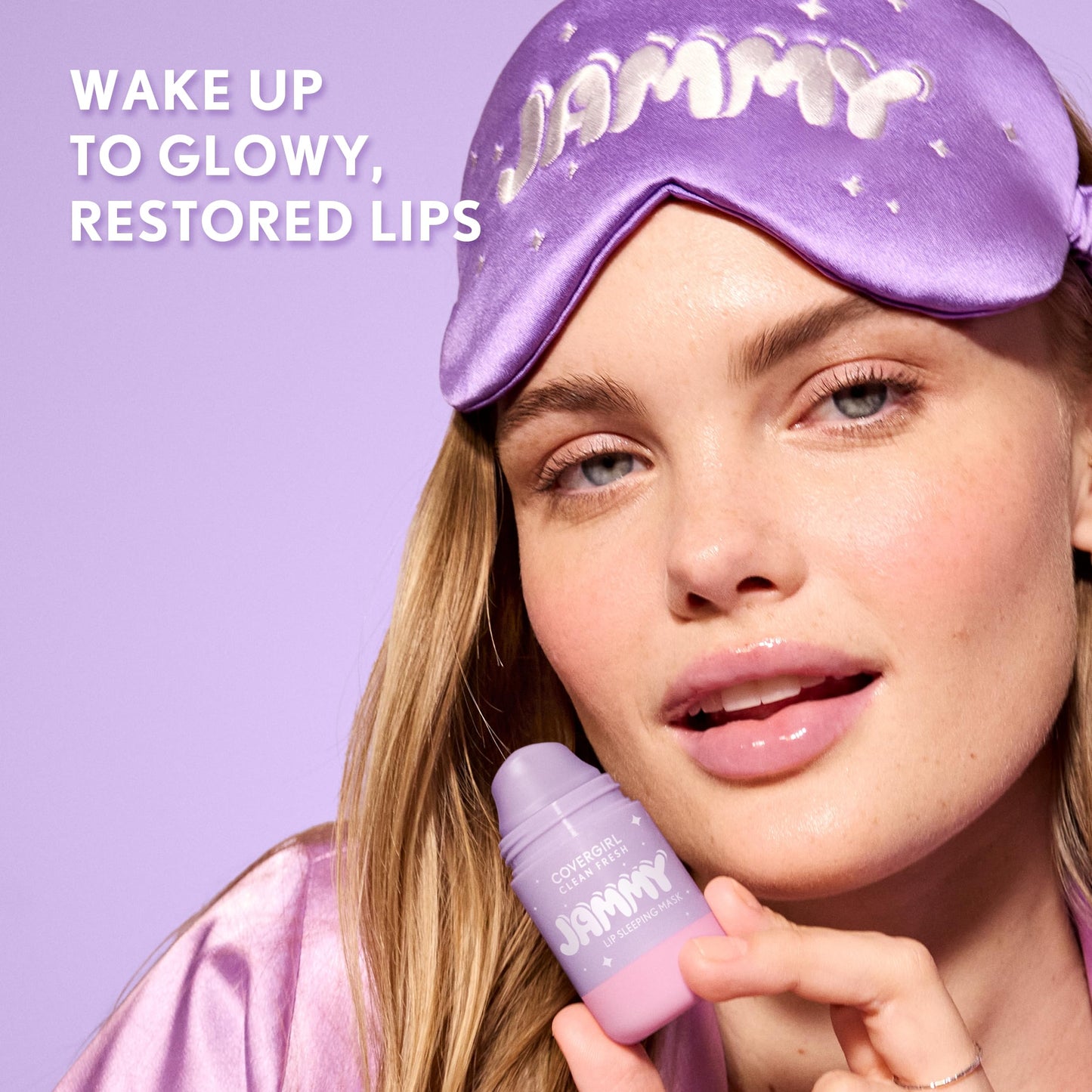 COVERGIRL Clean Fresh Jammy Lip Sleeping Mask, Lavender Scent, with Avocado & Grape Seed Oils, No-Touch Applicator - 10 Whipped Lavender Beauty and Personal Care COVERGIRL