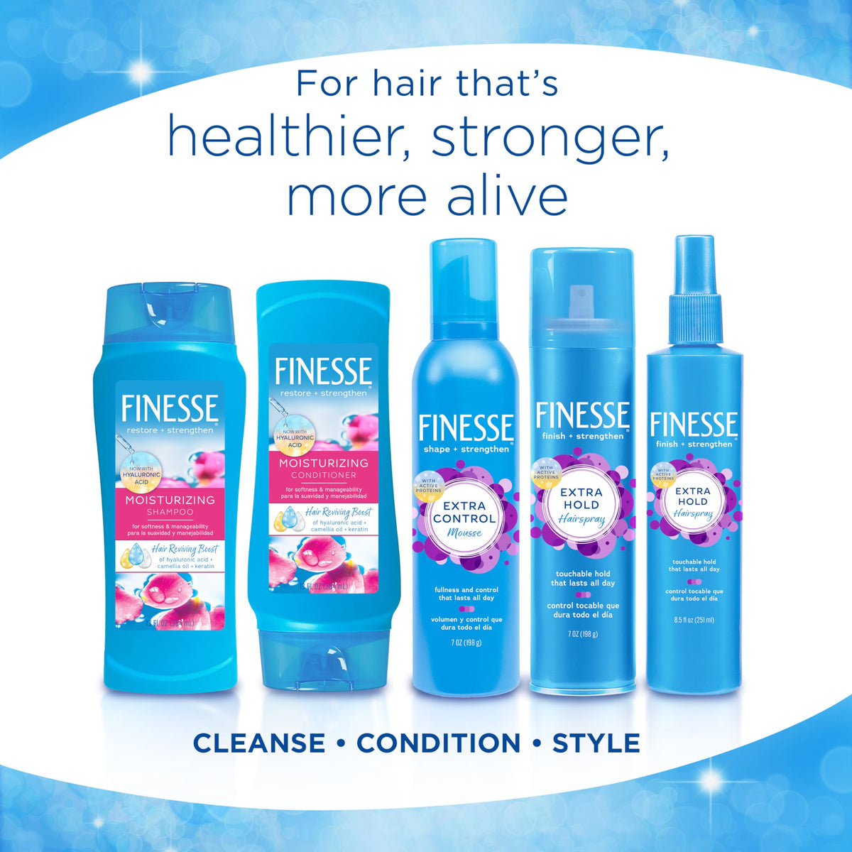 FINESSE Restore + Strengthen Moisturizing Conditioner, 24 oz, Moisturize & Repair Dry or Damaged Hair for Soft, Healthy Looking Hair Beauty & Personal Care FINESSE